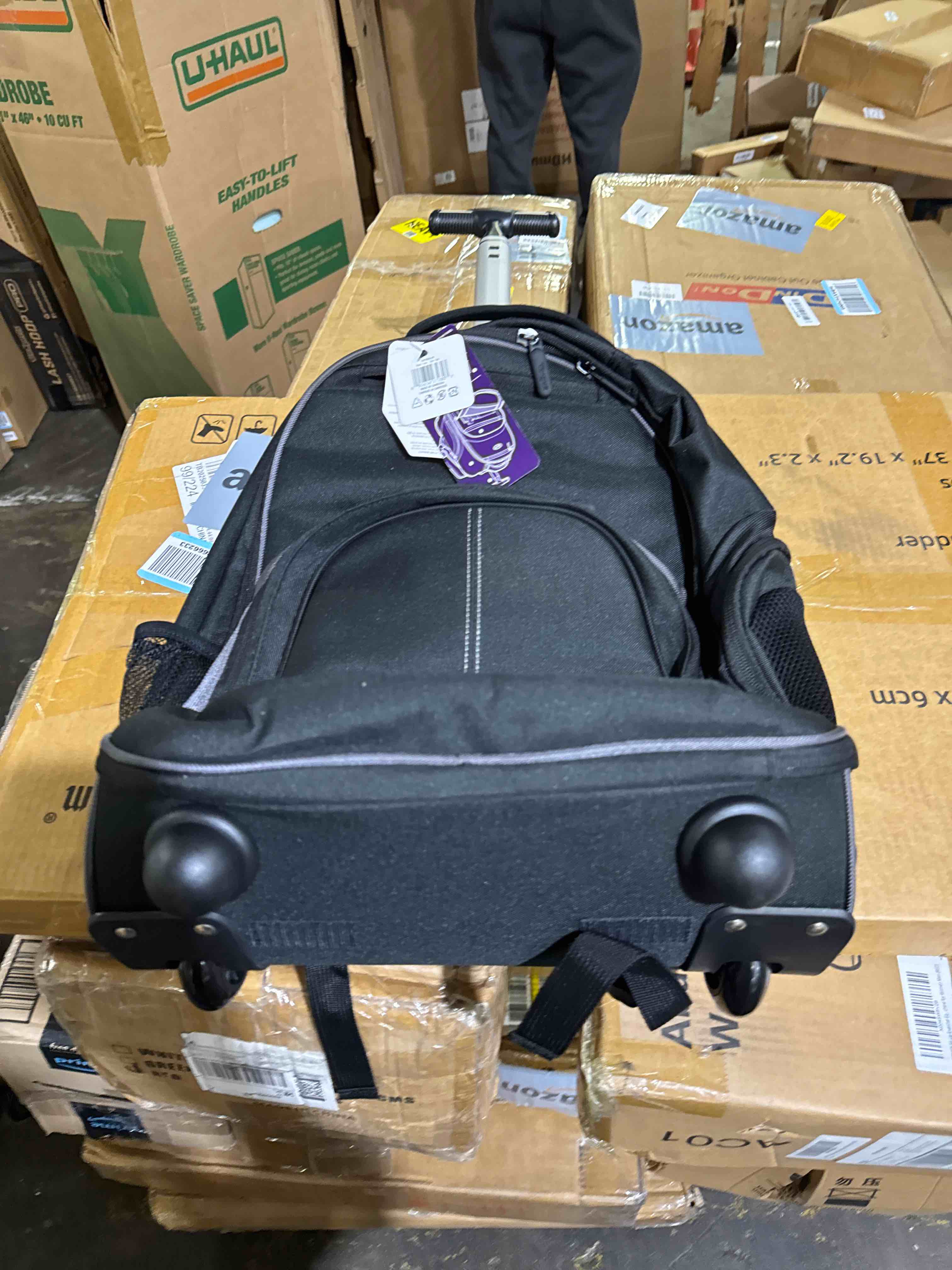 Condition photo showing Good Condition for targus 16 inch compact rolling backpack, black - wheeled travel bag with removable protective laptop sleeve, fits laptops up to 16” and macbook pros up to 17” (tsb750us)