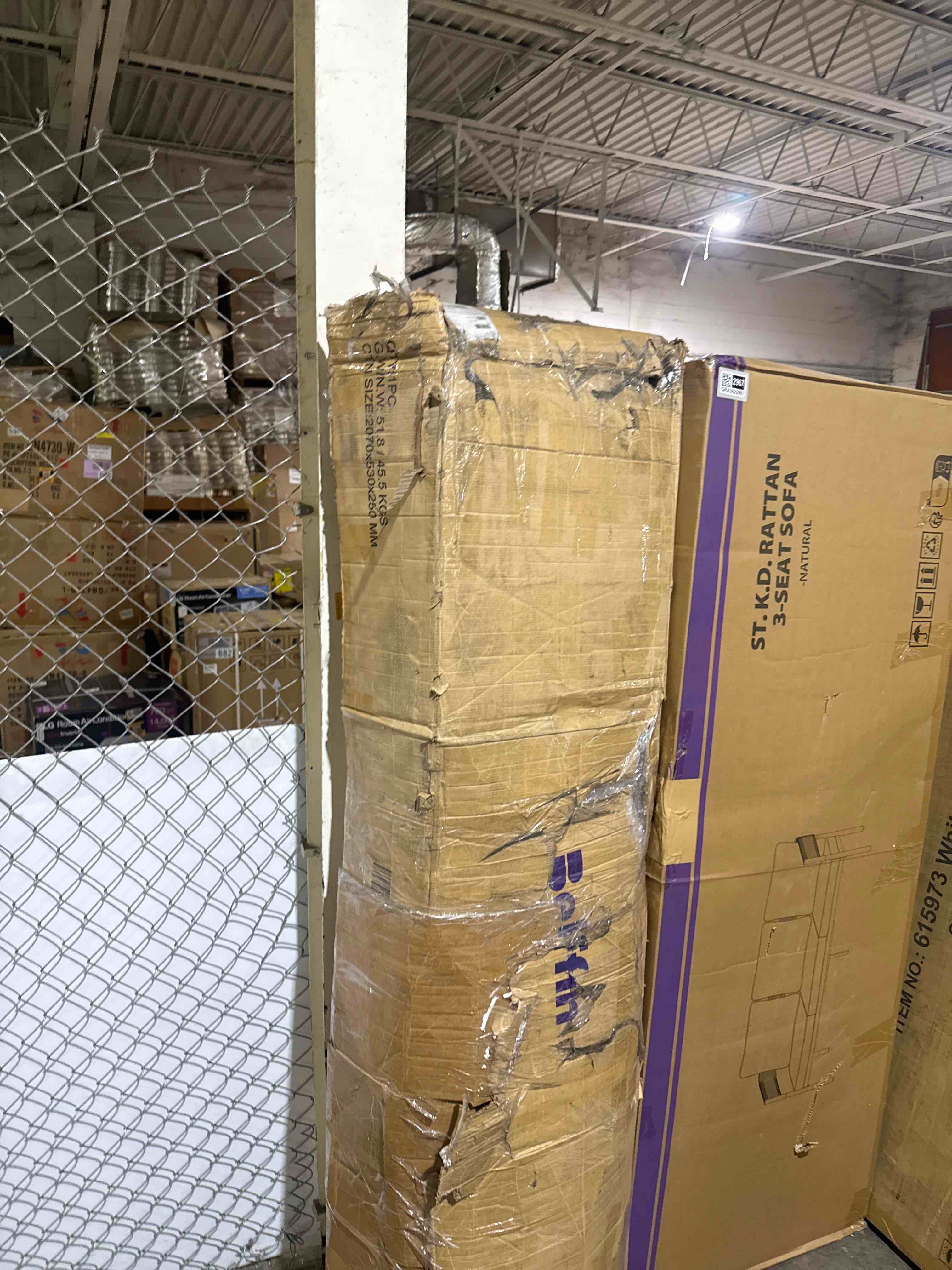 Condition photo showing Good Condition for garvee king size bed frame with upholstered headboard, modern cloud platform bed king, no box spring needed, easy assembly, soft plush fabric, white