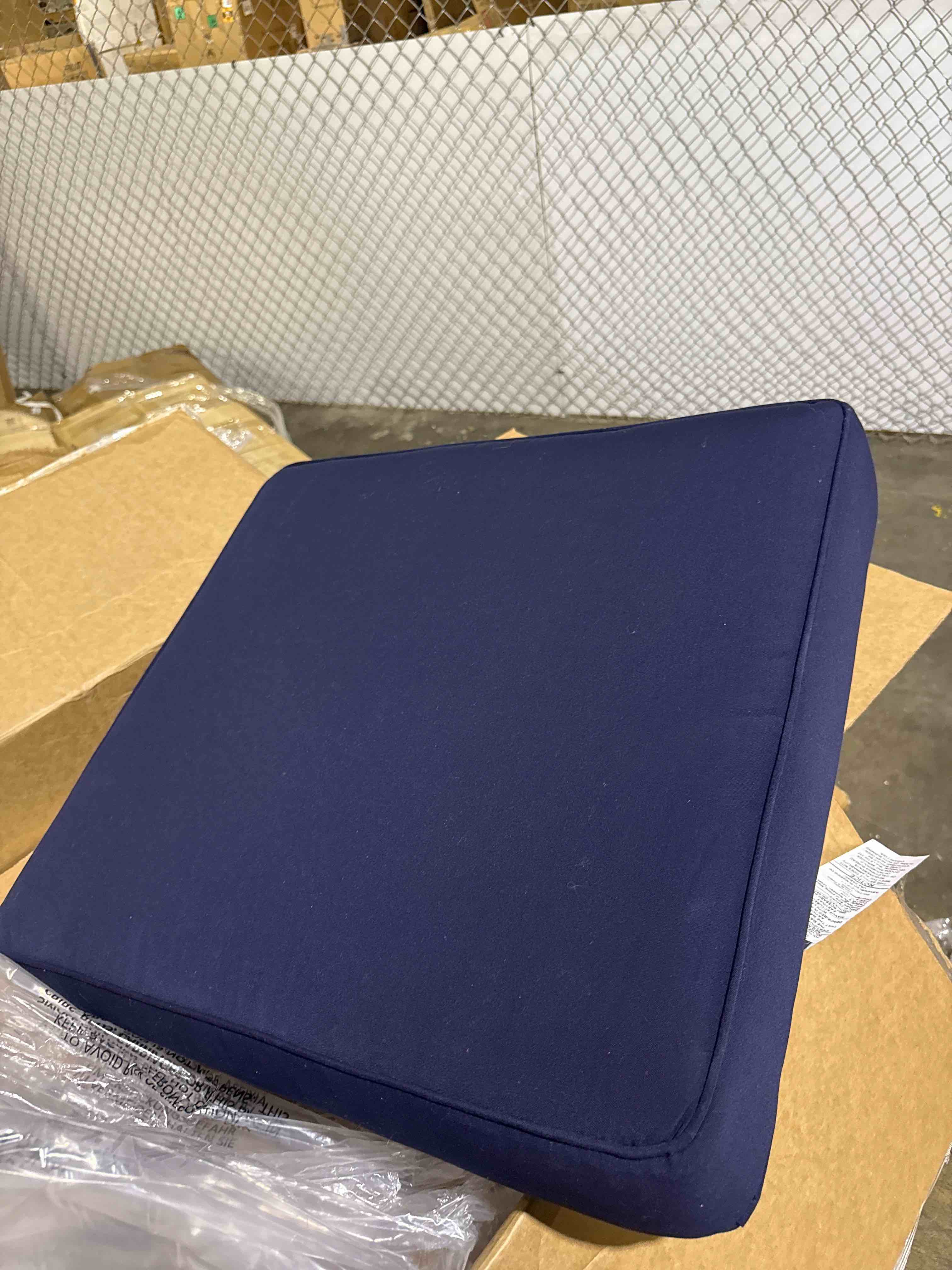 Condition photo showing New/Like New for sorra home sunbrella square corded chair cushion - fade & water resistant, outdoor & indoor patio seat cushion with plush foam - dupione laurel (20" x 20" x 2")