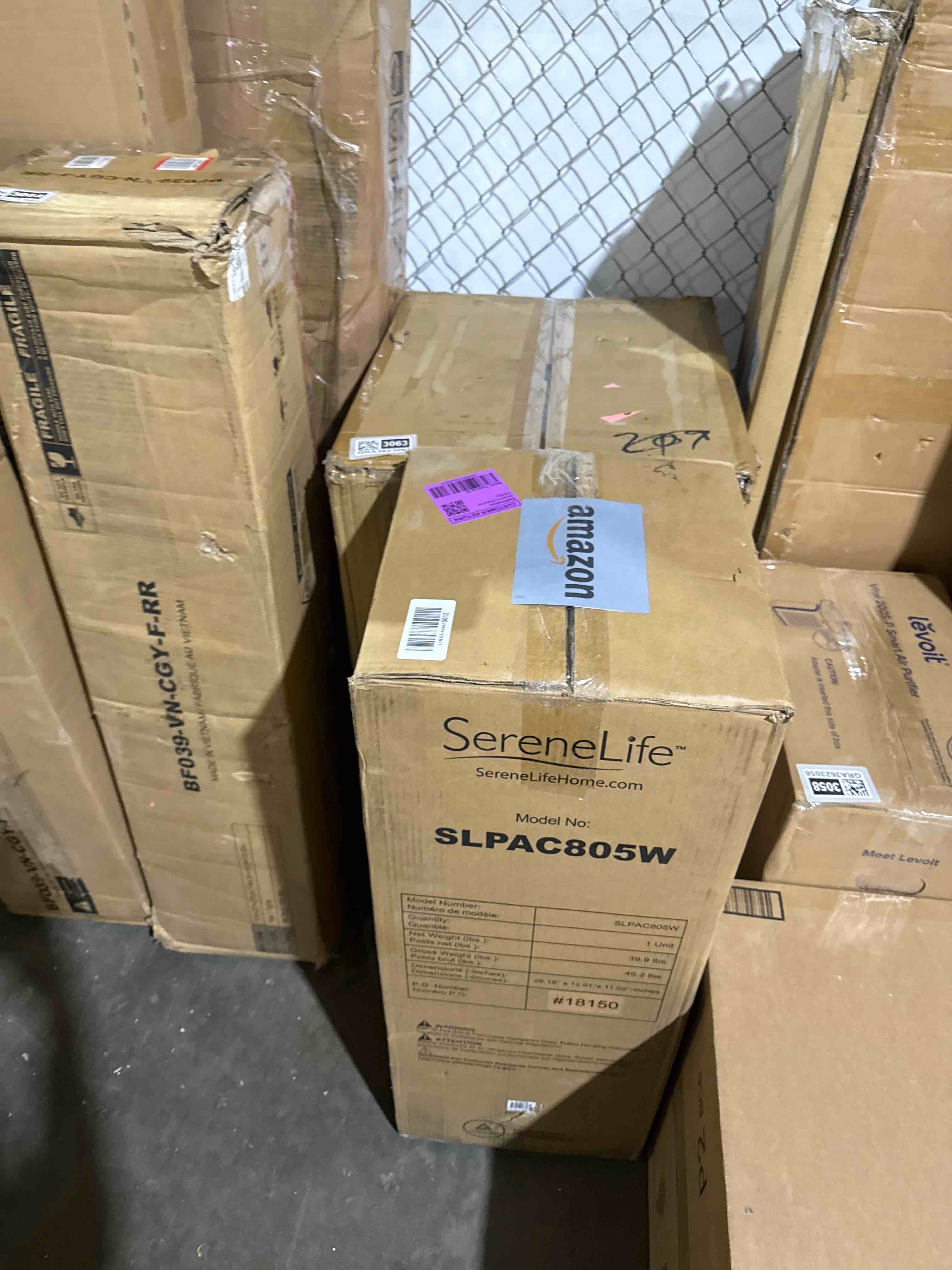 Condition photo showing As Is for serenelife small air conditioner portable 8,000 btu with built-in dehumidifier - portable ac unit for rooms up to 350 sq ft - wifi app + remote control, window mount exhaust kit