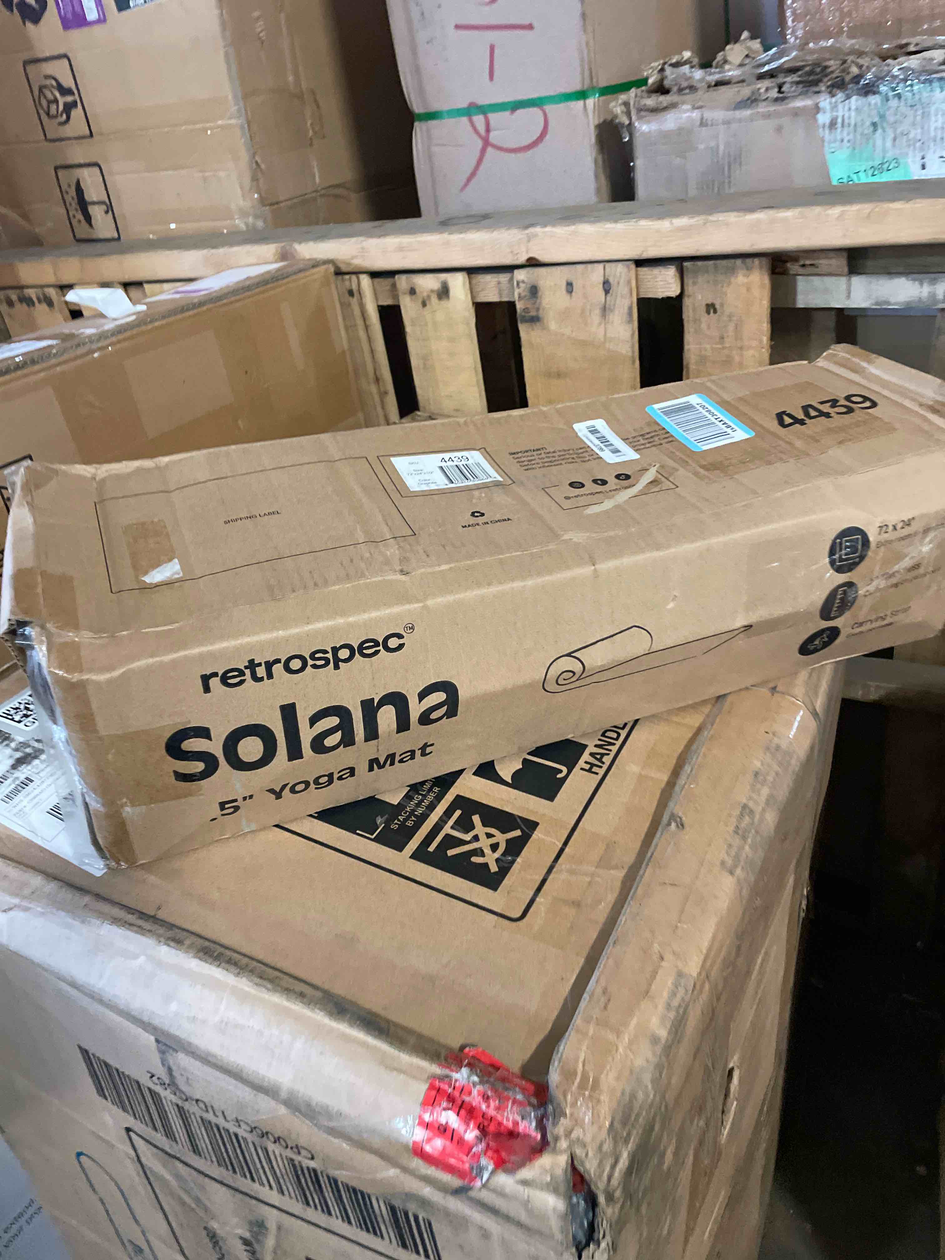 Condition photo showing New/Like New for retrospec solana yoga mat thick 1/2in non-slip workout mat with nylon strap - 72x24in exercise mat for pilates, stretching & fitness - bpa free, easy clean graphite 1/2 inch