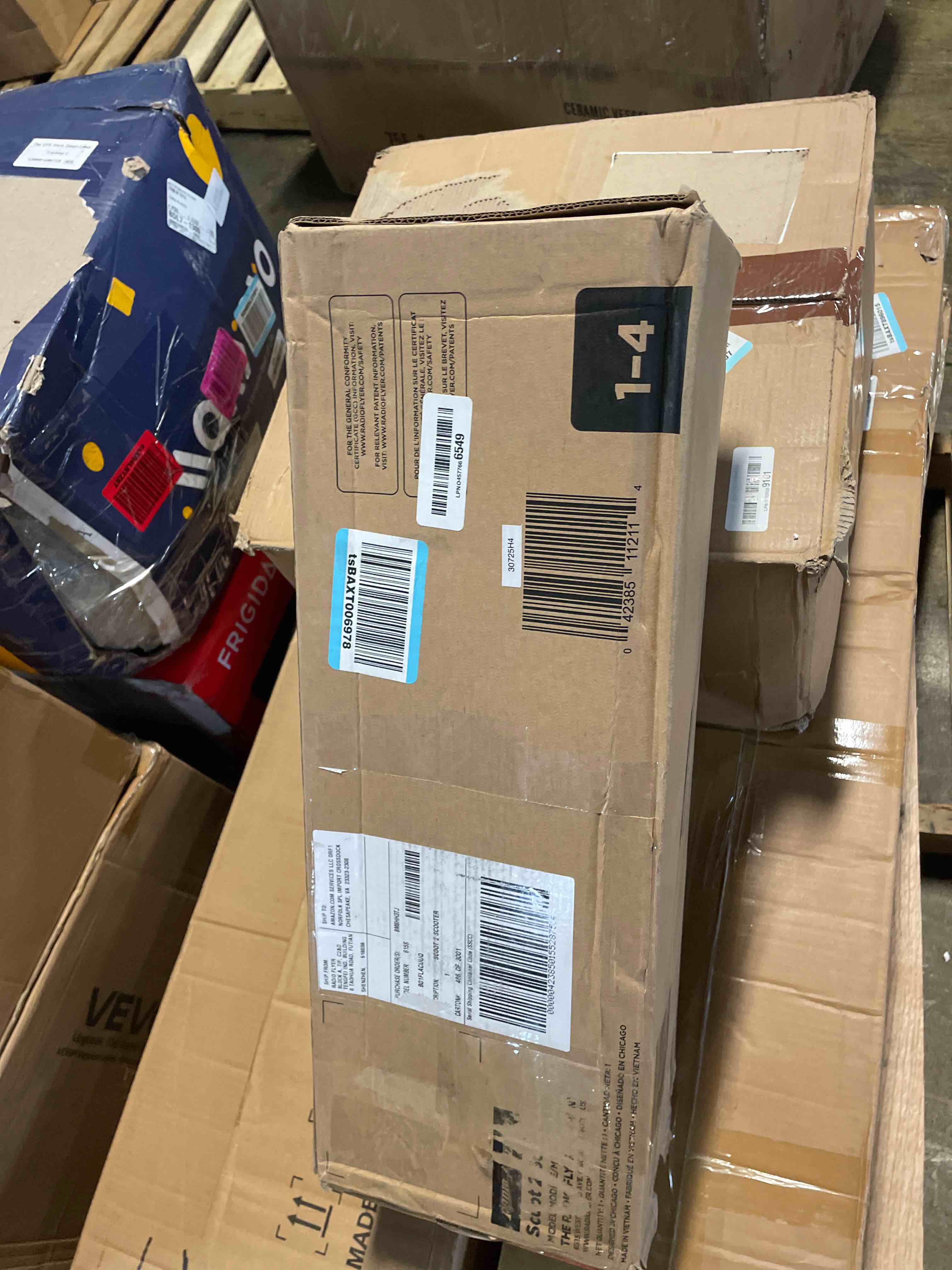 Condition photo showing New/Like New for radio flyer scoot 2 scooter, blue/red/pink, for kids ages 1-4, ride on toy or 4-wheel kids scooter, durable wheels and frame, converts easily with flip deck, toddler ride on toys (amazon exclusive) classic red