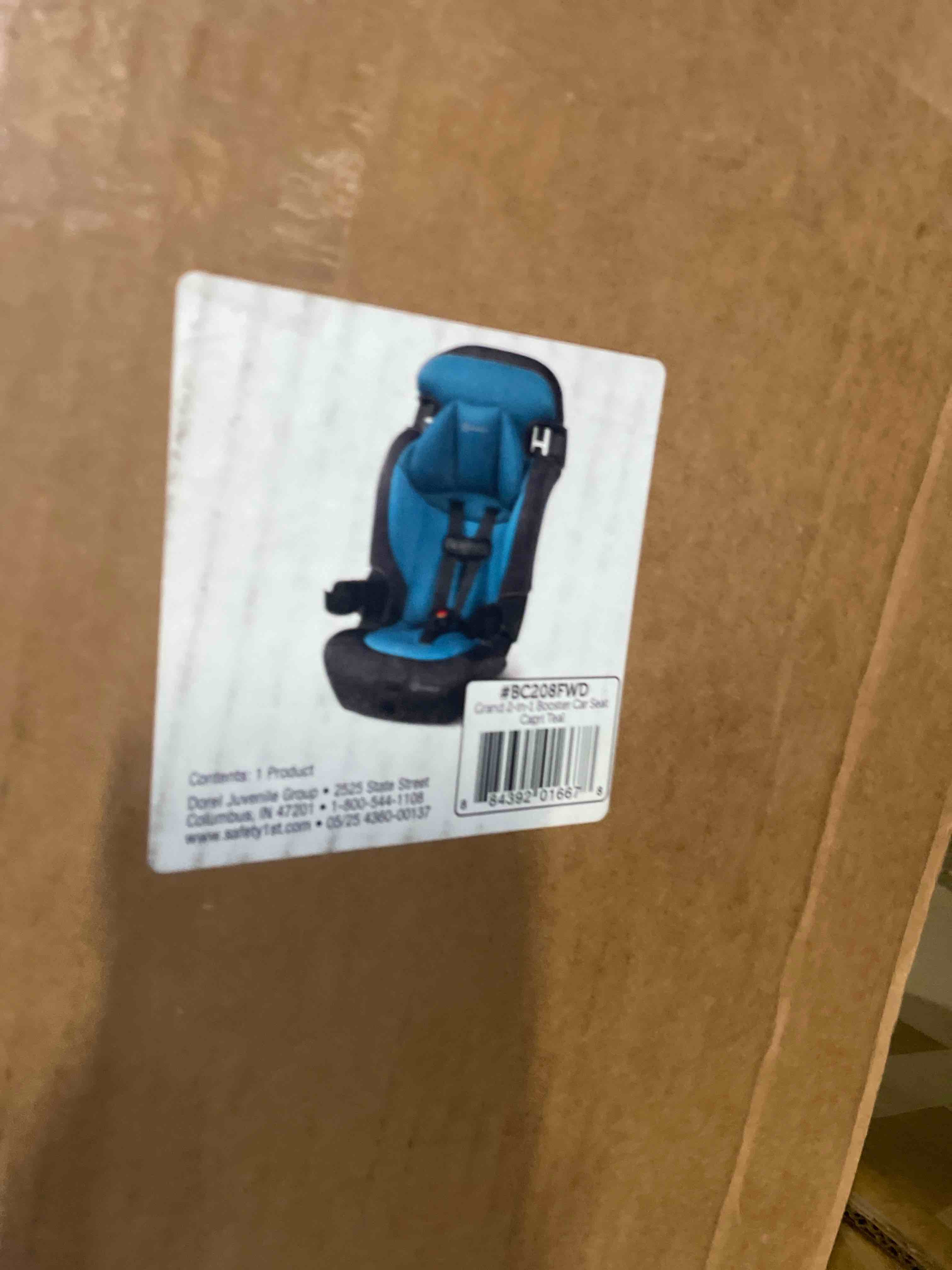Condition photo showing New/Like New for safety 1st grand 2-in-1 booster car seat, converts from high back to belt-positioning booster, high back seat for kids 40-65, and belt-positioning 40-100 pounds, capri teal