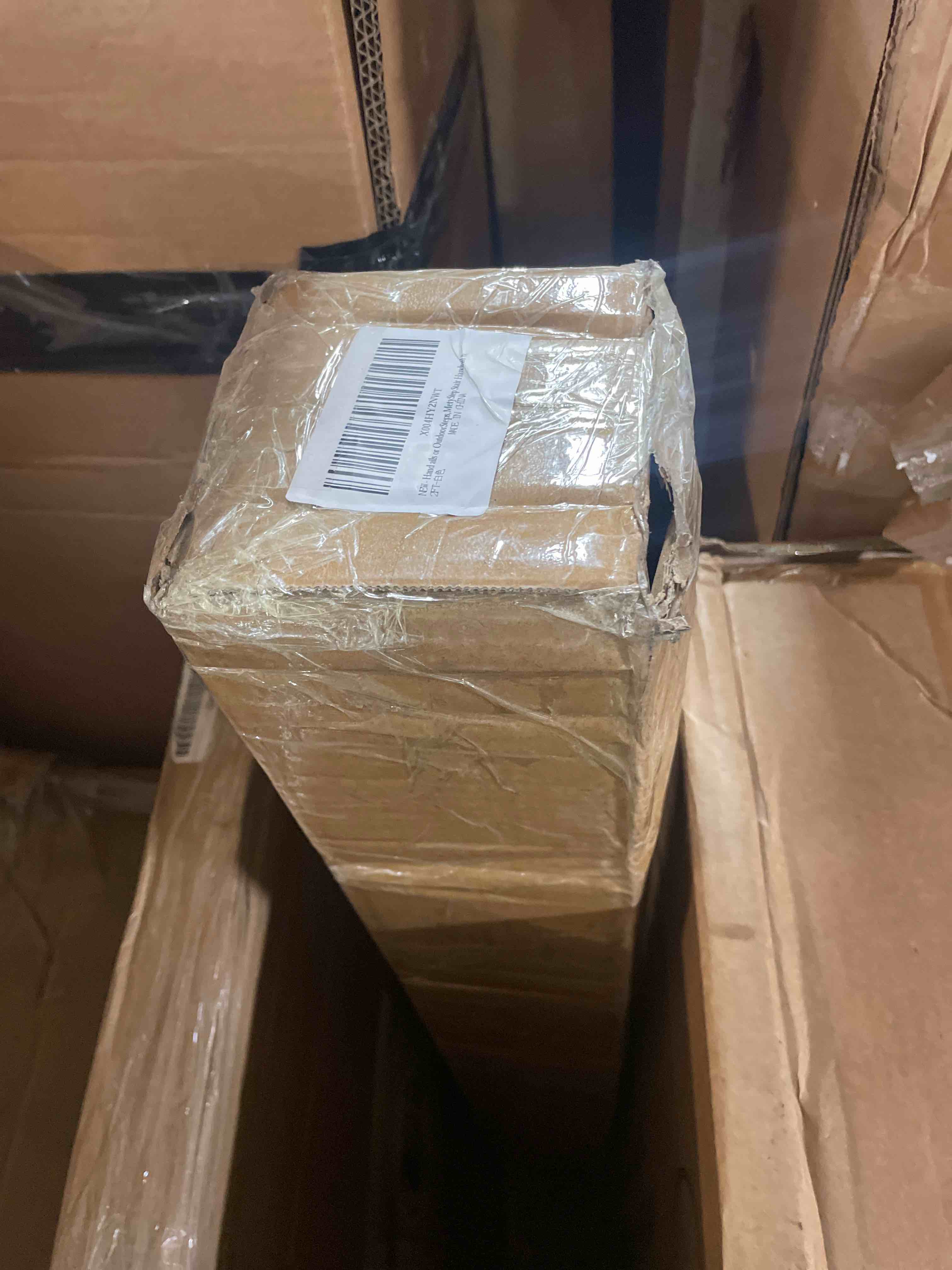 Condition photo showing New/Like New for hand rails for outdoor steps?stair handrail & indoor stair railing kit?railings for outdoor steps for fence & outdoor steps (1, white-straight, 2 step) white-straight 2 step 1
