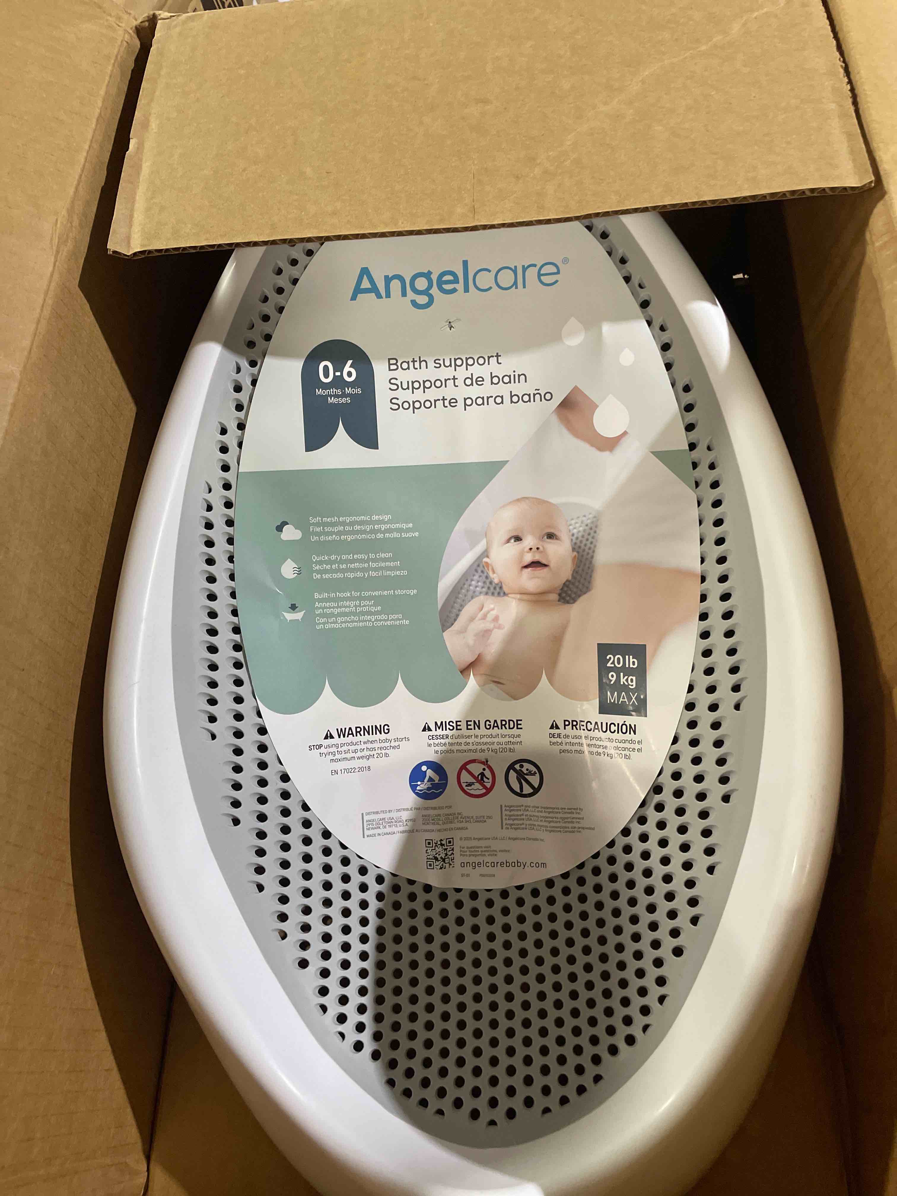 Condition photo showing New/Like New for angelcare baby bath support (gray) | ideal for babies less than 6 months old
