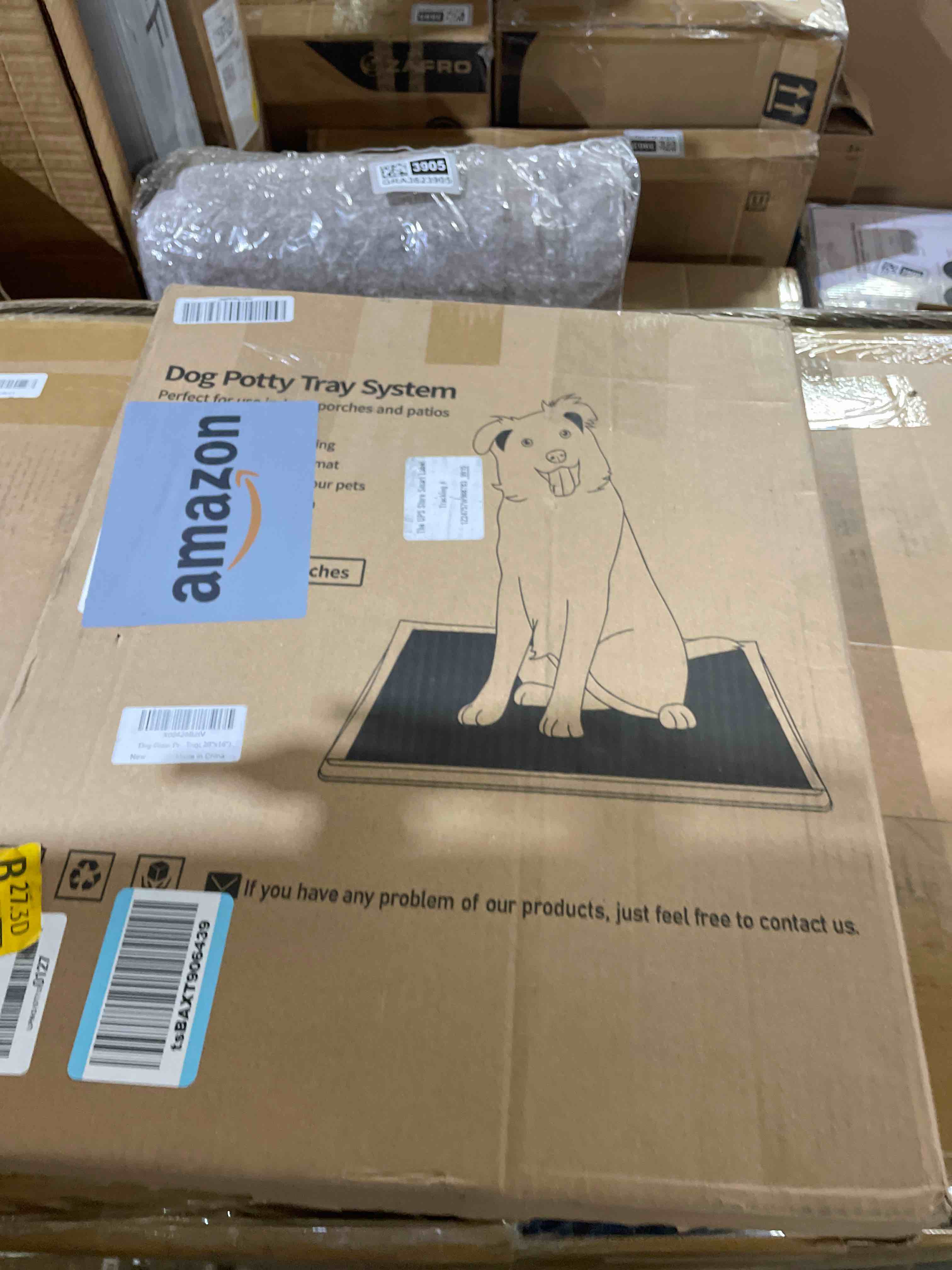 Condition photo showing New/Like New for dog grass pet loo indoor/outdoor portable potty, dog litter box, artificial grass patch bathroom mat and washable pee pad for puppy training, full system with trays (pet training tray, 20"x16") 20"x16"?4 layer potty system)