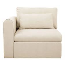 minimalist performance chenille modular sofa - beige