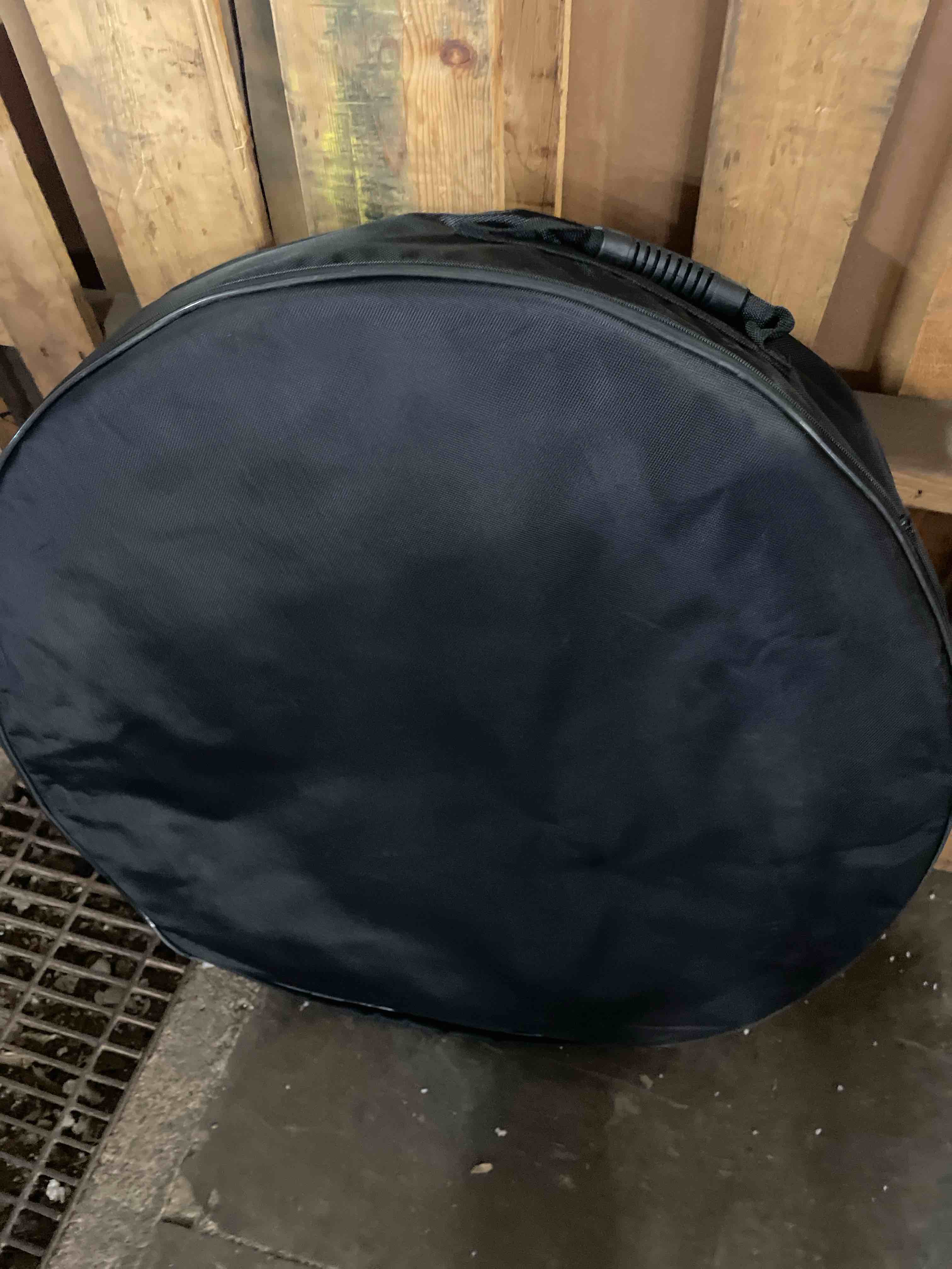 Condition photo showing New/Like New for spare tire kit compatible with 2015-2026 mercedes glc models, 2019-2026 bmw x5, 2017-2026 audi q5 - includes 18x4 rim, 155/90r18, 29” diameter, includes car jack kit and tire carrying case