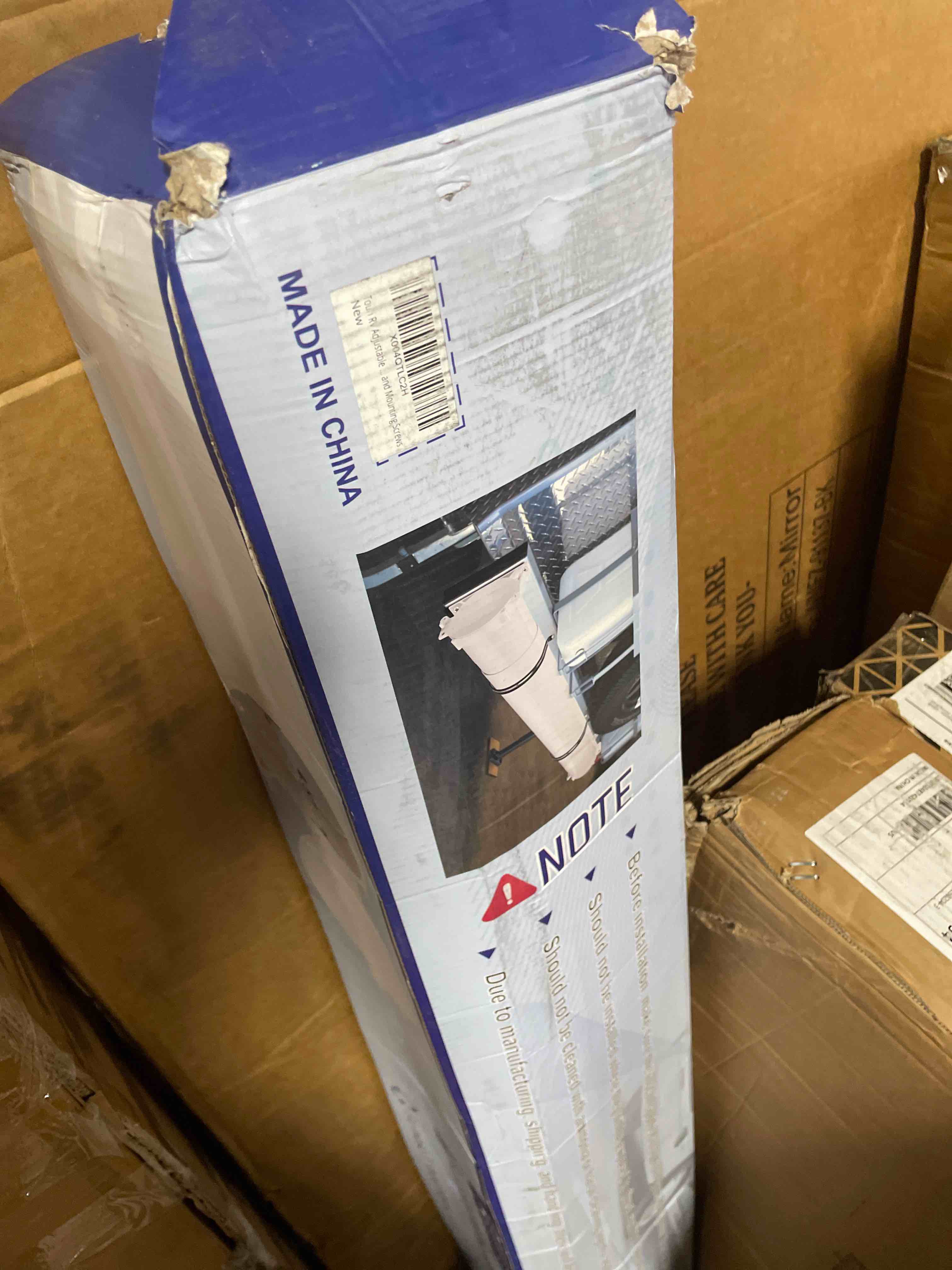 Condition photo showing New/Like New for touri rv adjustable ez hose carrier tr5094bk with door cap and mounting screws, 50''-94'', black, 3 mounting tabs included