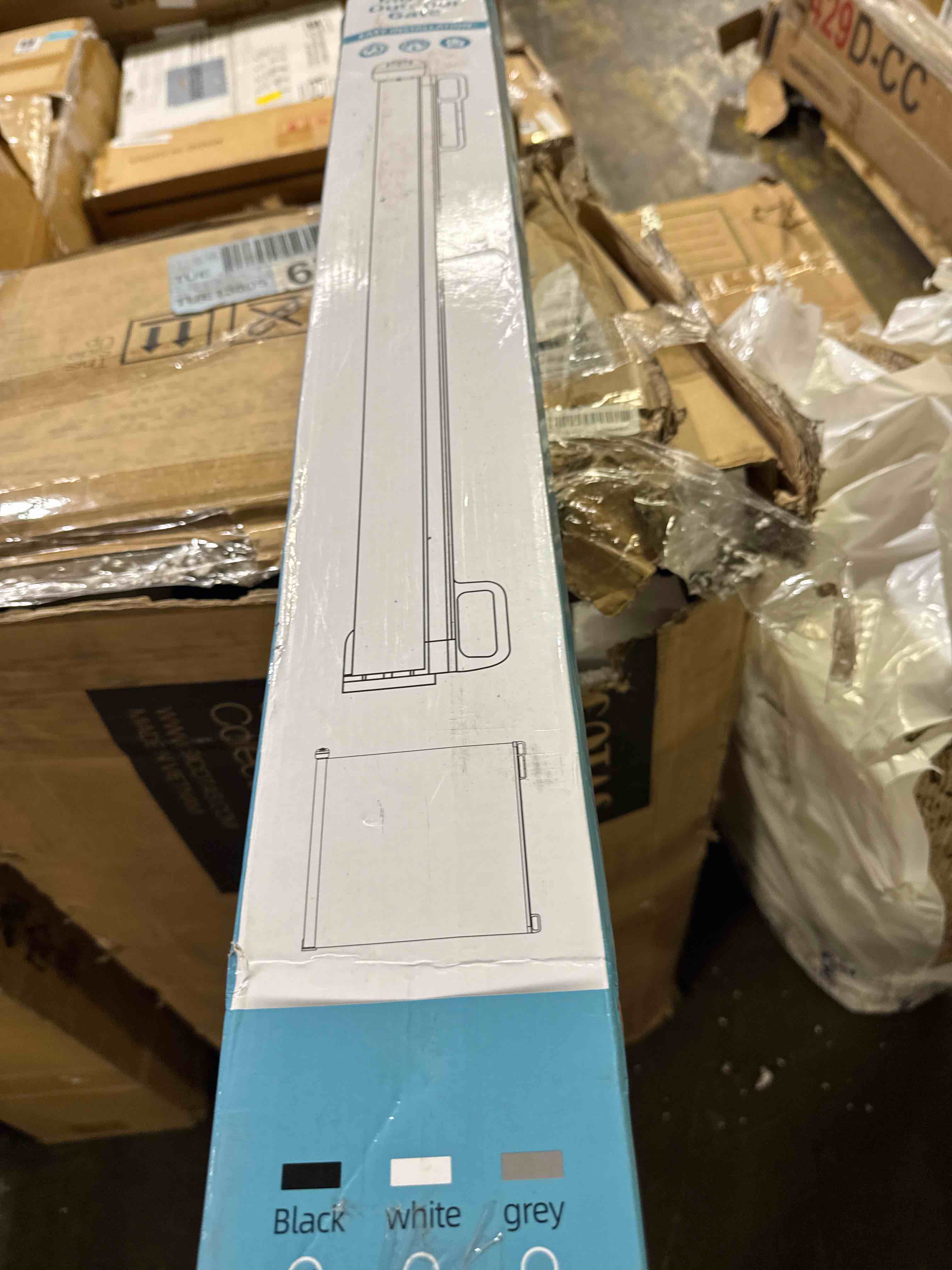 Condition photo showing New/Like New for retractable gate indoor no-drill mesh cat door | wide puppy gate for kids cats puppy kitten doorway hallway terrace porch balcony home indoor