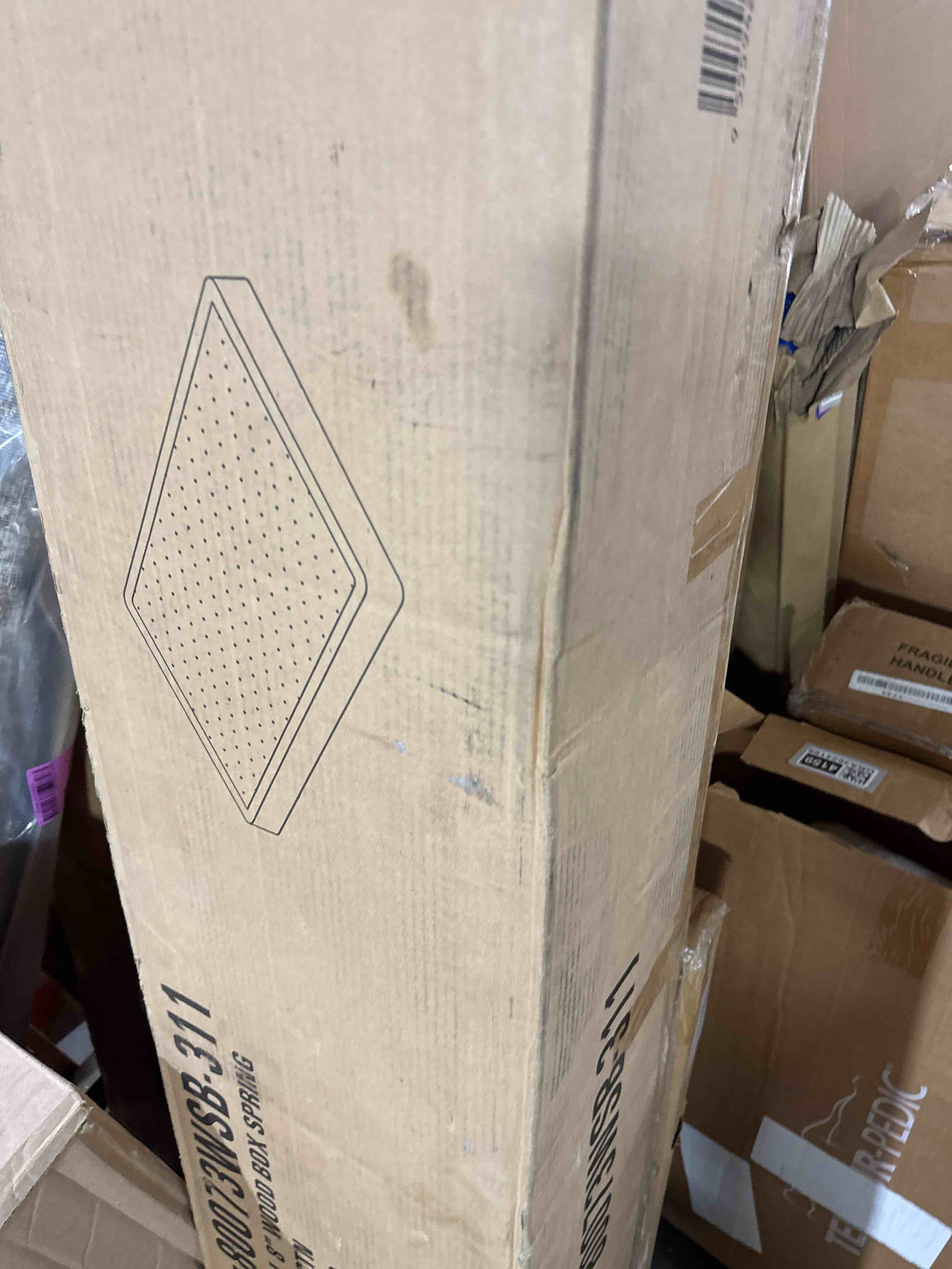 Condition photo showing New/Like New for awesofurni full size box spring, 10 inch high profile full box spring only, black 3000 lbs heavy duty metal frame mattress foundation with fabric cover, easy assembly-noise free