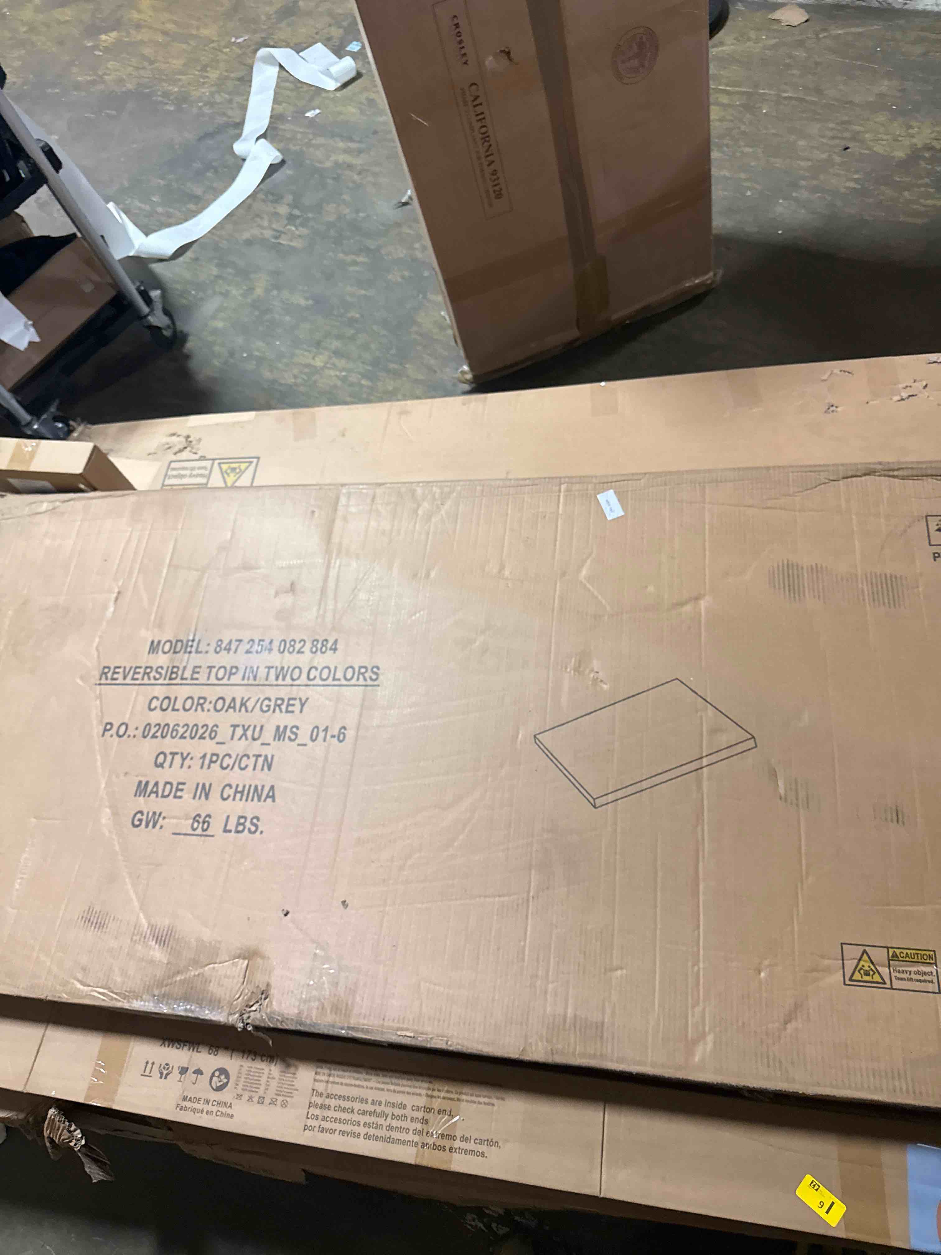 Condition photo showing New/Like New for flash furniture glenbrook 24'' x 30'' rectangular table top with white or gray reversible laminate top white/gray 24" x 30" rectangular