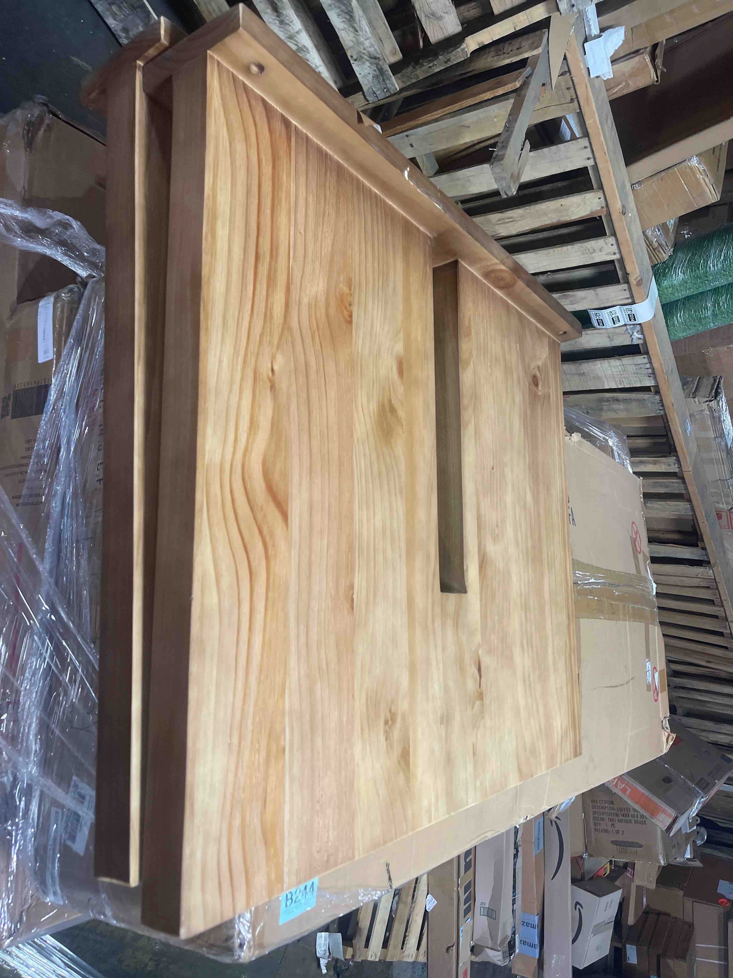 Condition photo showing New/Like New for u-shaped solid oak table legs 700mm height handmade heavy wood base for dining tables rustic modern design 40x80mm beams