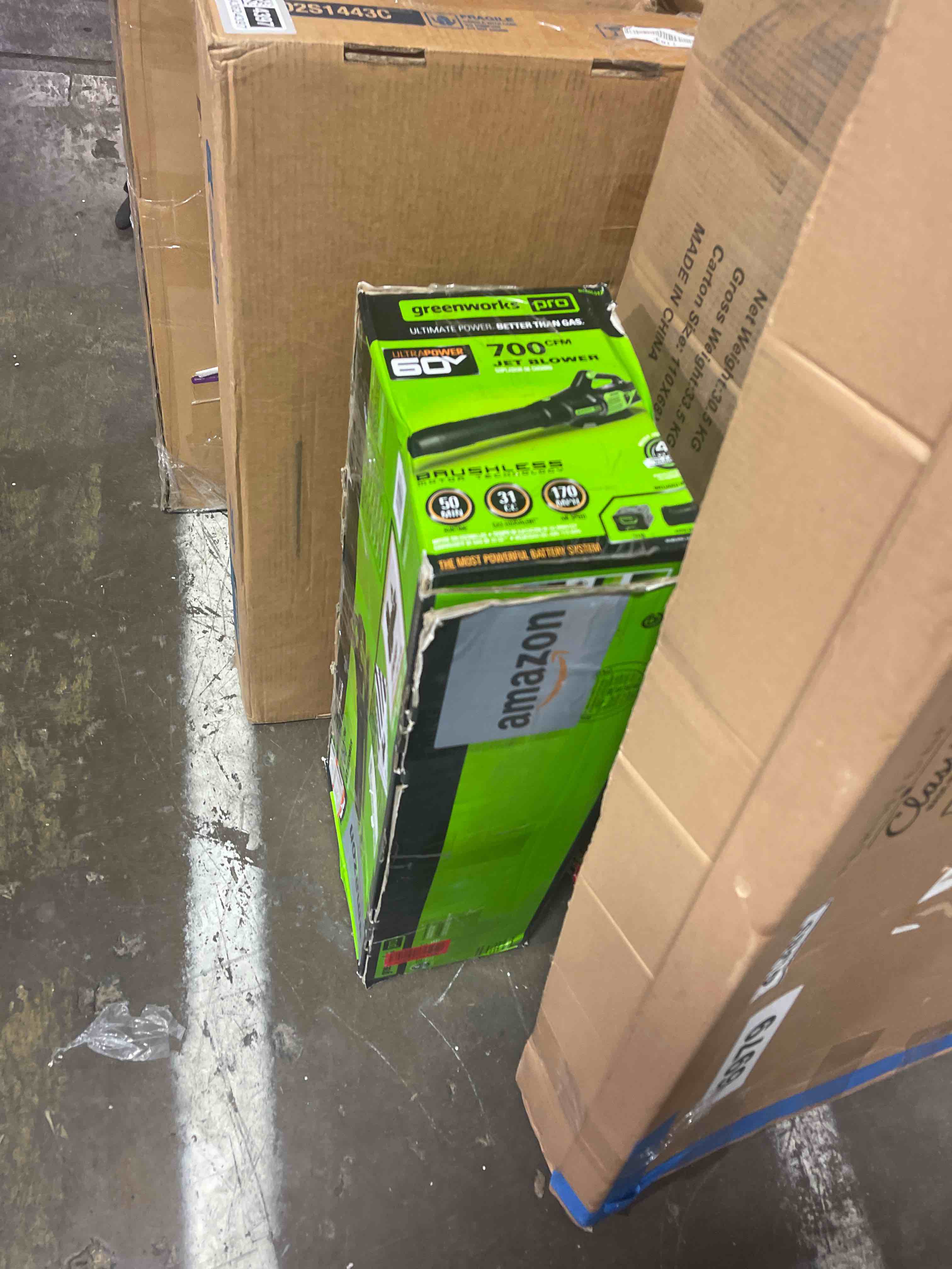 Condition photo showing Good Condition for greenworks 80v (150 mph / 500 cfm / 75+ compatible tools) cordless axial leaf blower, 2.0ah battery and charger included blower (2.0ah)