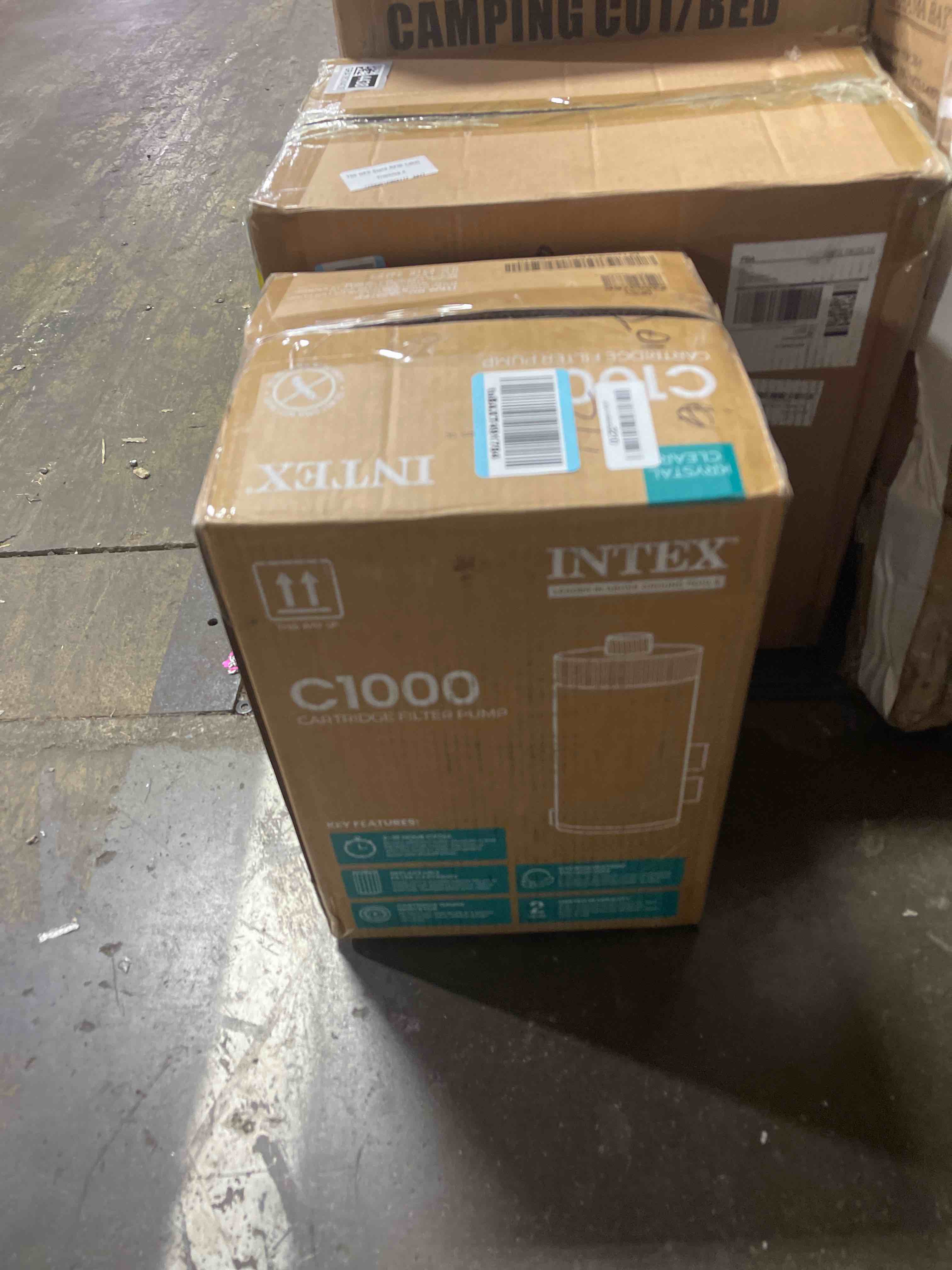 Condition photo showing New/Like New for intex c1000 cartridge filter pump for agp: 1000 gph pump flow rate - cartridge gauge indicator - hydroaeration technology - includes type a filter cartridge - turnover rate/system flow 750 gph 1,000 gallons per hour white