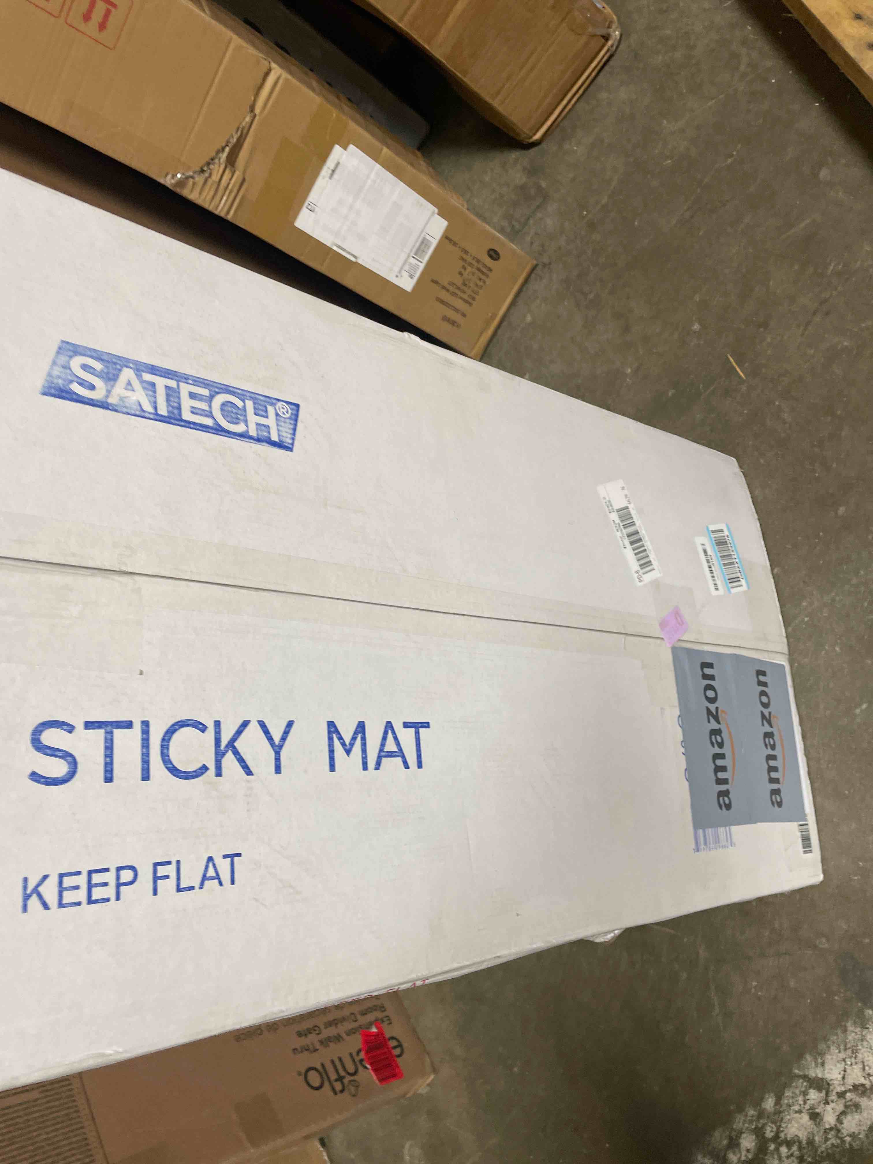 Condition photo showing New/Like New for satech sticky/tacky/adhesive mat 18" x 36" grey (case of 4 mats,30 sheets each) for cleanroom laboratory hospital construction pets