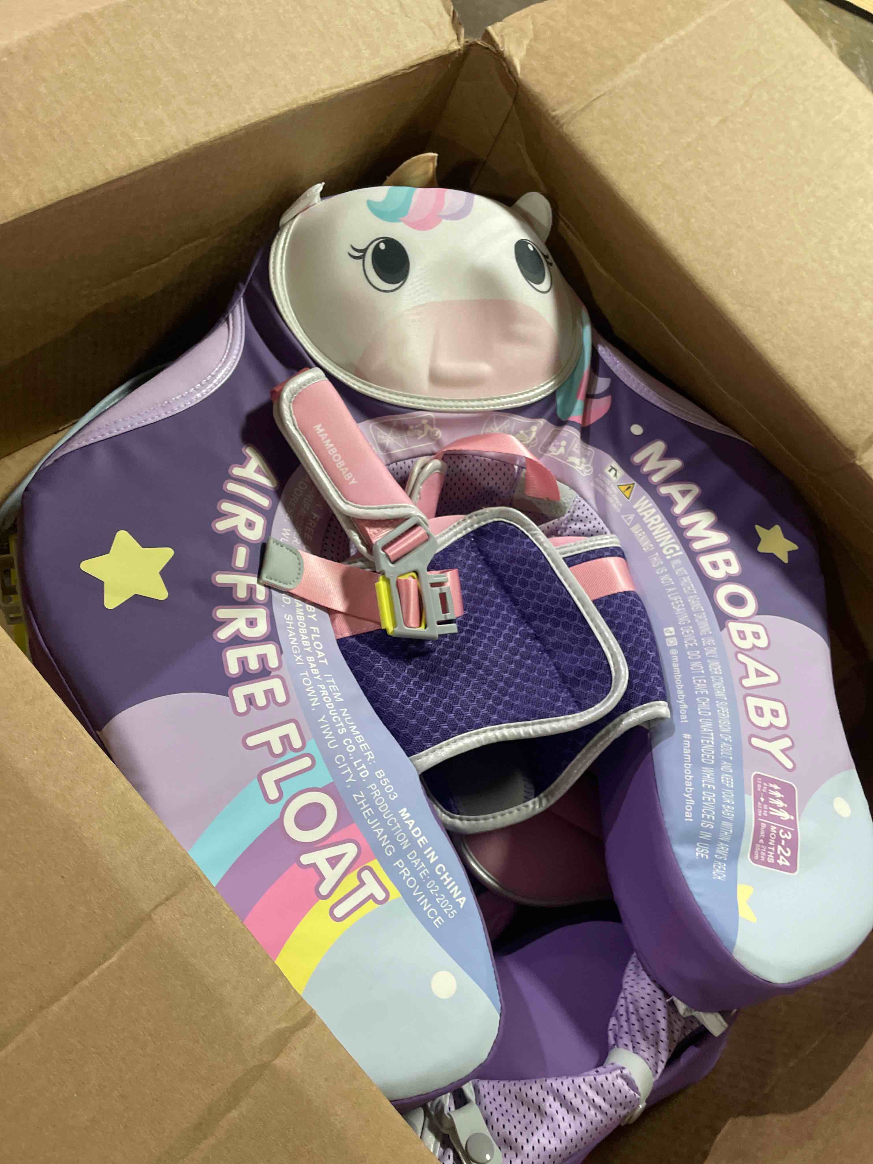 Condition photo showing Good Condition for mambobaby float deluxe baby pool float: safe & comfortable swim trainer for infants & toddlers, non-inflatable design, uv protection canopy, fun water experience for ages 3-24 months