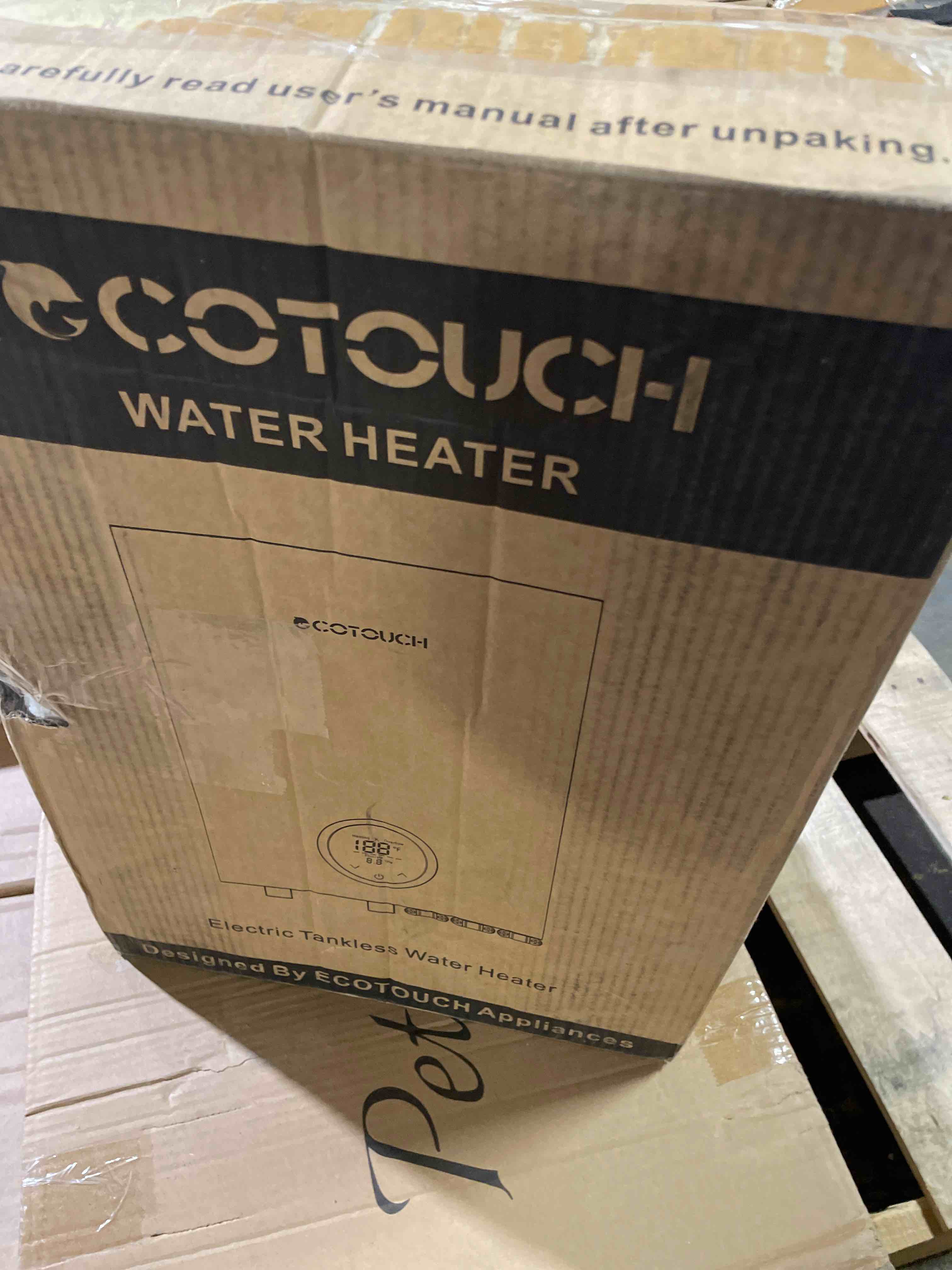 Condition photo showing Good Condition for electric tankless water heater, ecotouch 27kw on demand water heater electric 240volts instant endless hot water heaters point of use with self-modulation to save energy eco270b