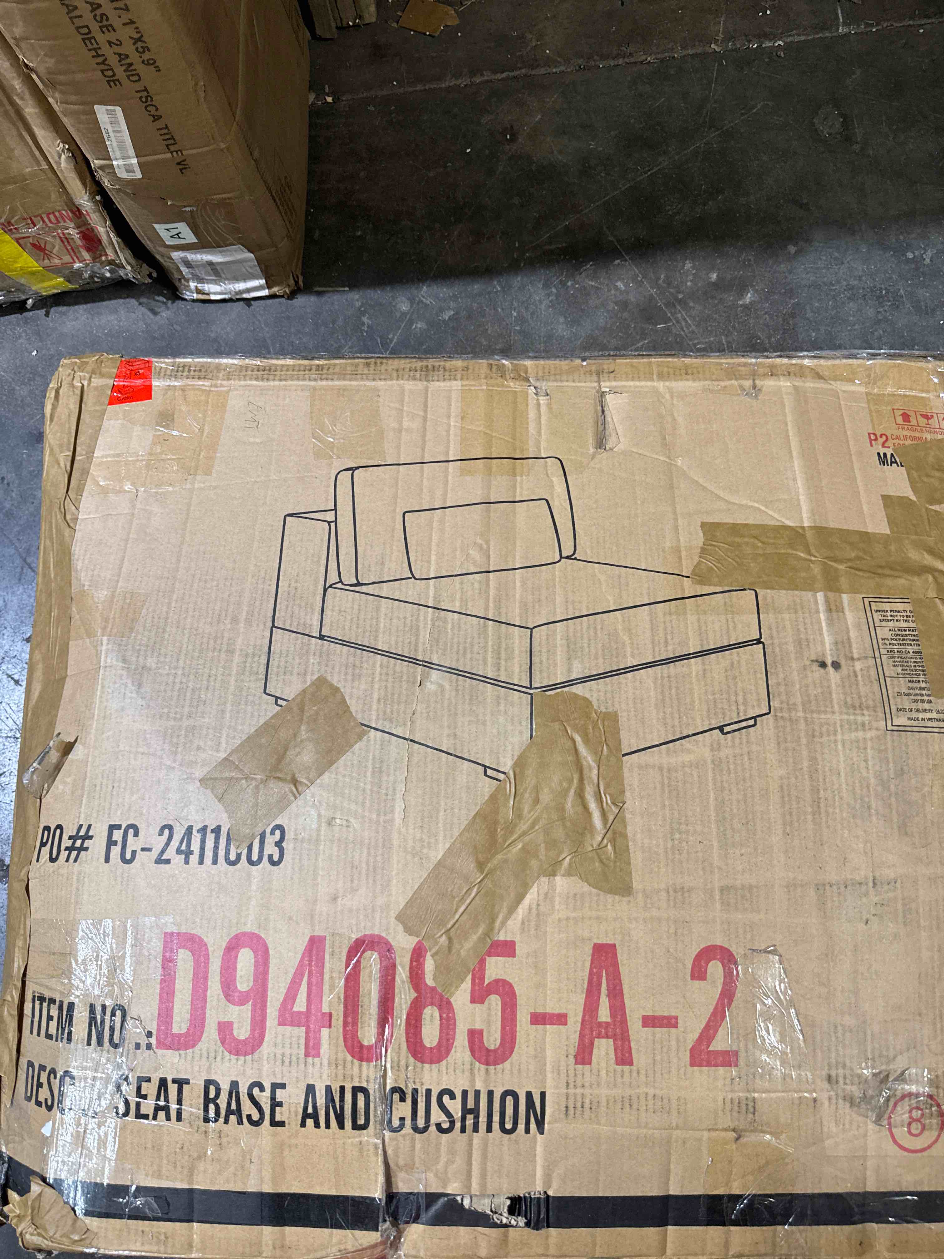 Condition photo showing Good Condition for brown corduroy seat, base, and cushion ( similar )