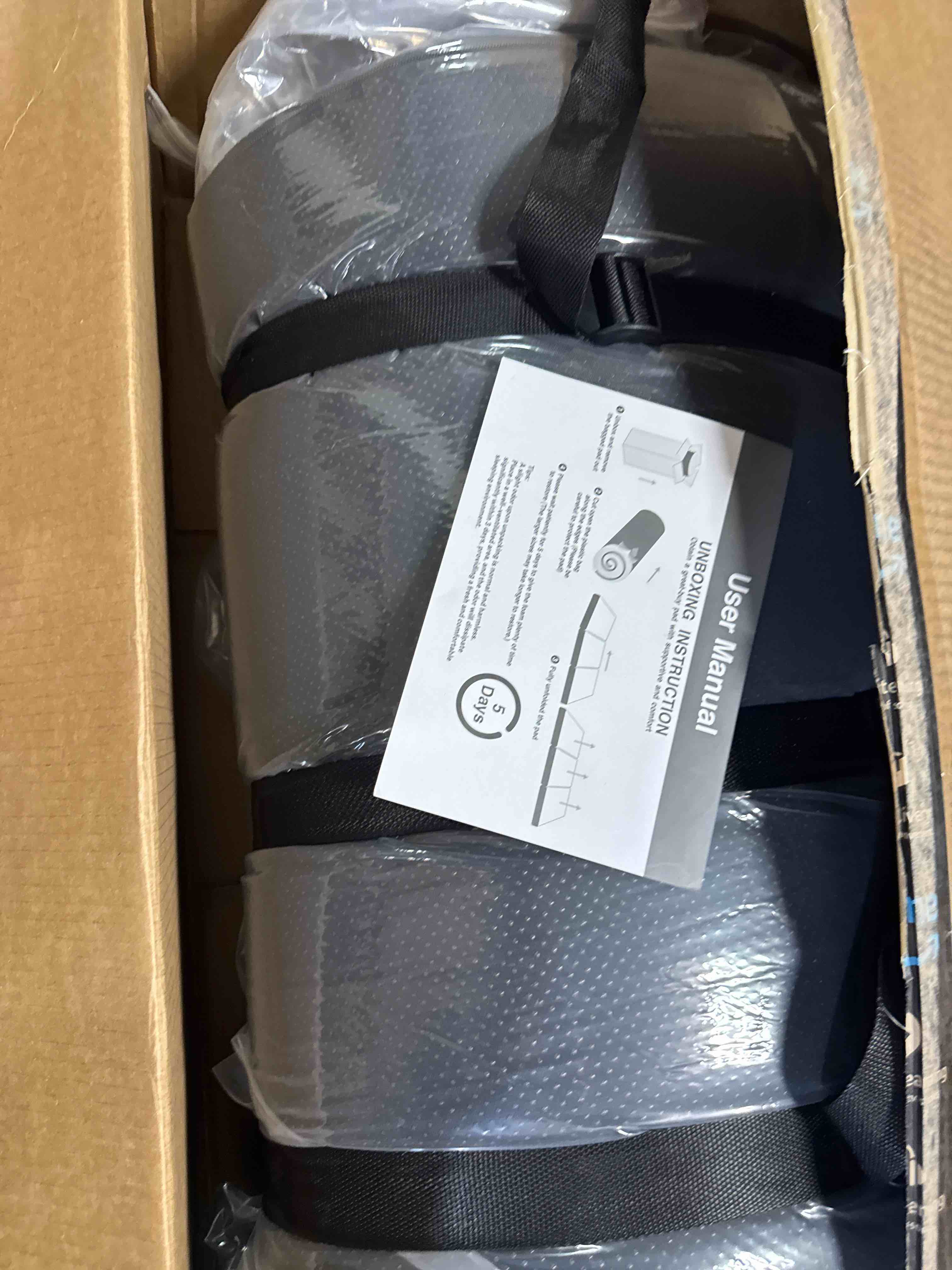 Condition photo showing New/Like New for milliard trifold mattress, twin size, 4 inch, portable foldable mattress twin with medium firm foam, washable cover, tri-folding floor bed, fold up guest bed, rv travel, camping, 75" x 38” twin 4 inch) similar see pics)