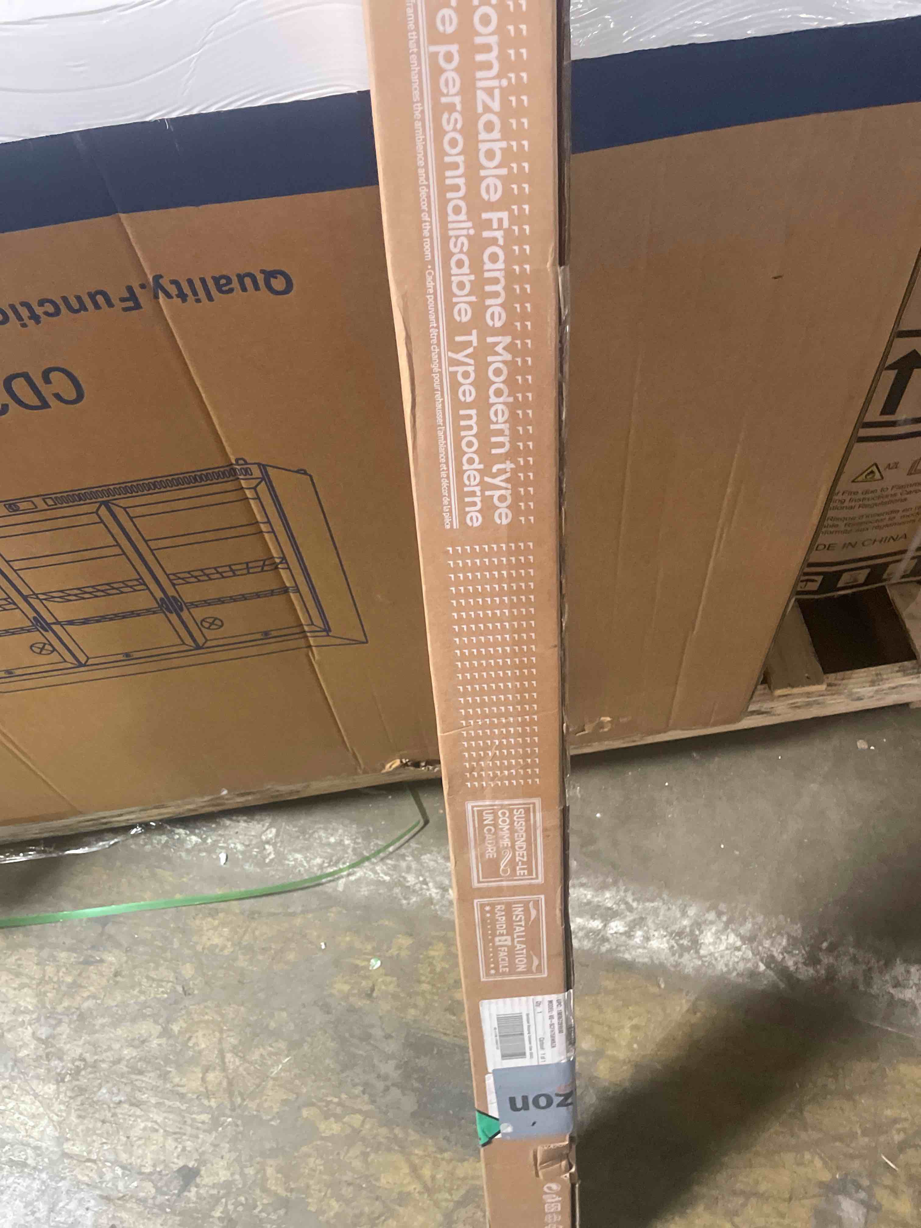 Condition photo showing New/Like New for samsung 43-inch the frame customizable bezel, modern teak, 2026 model | magnetic tv frame, easy install, art-like look, compatible with 43” the frame and the frame pro (2026 models), vg-scfh43tkbza