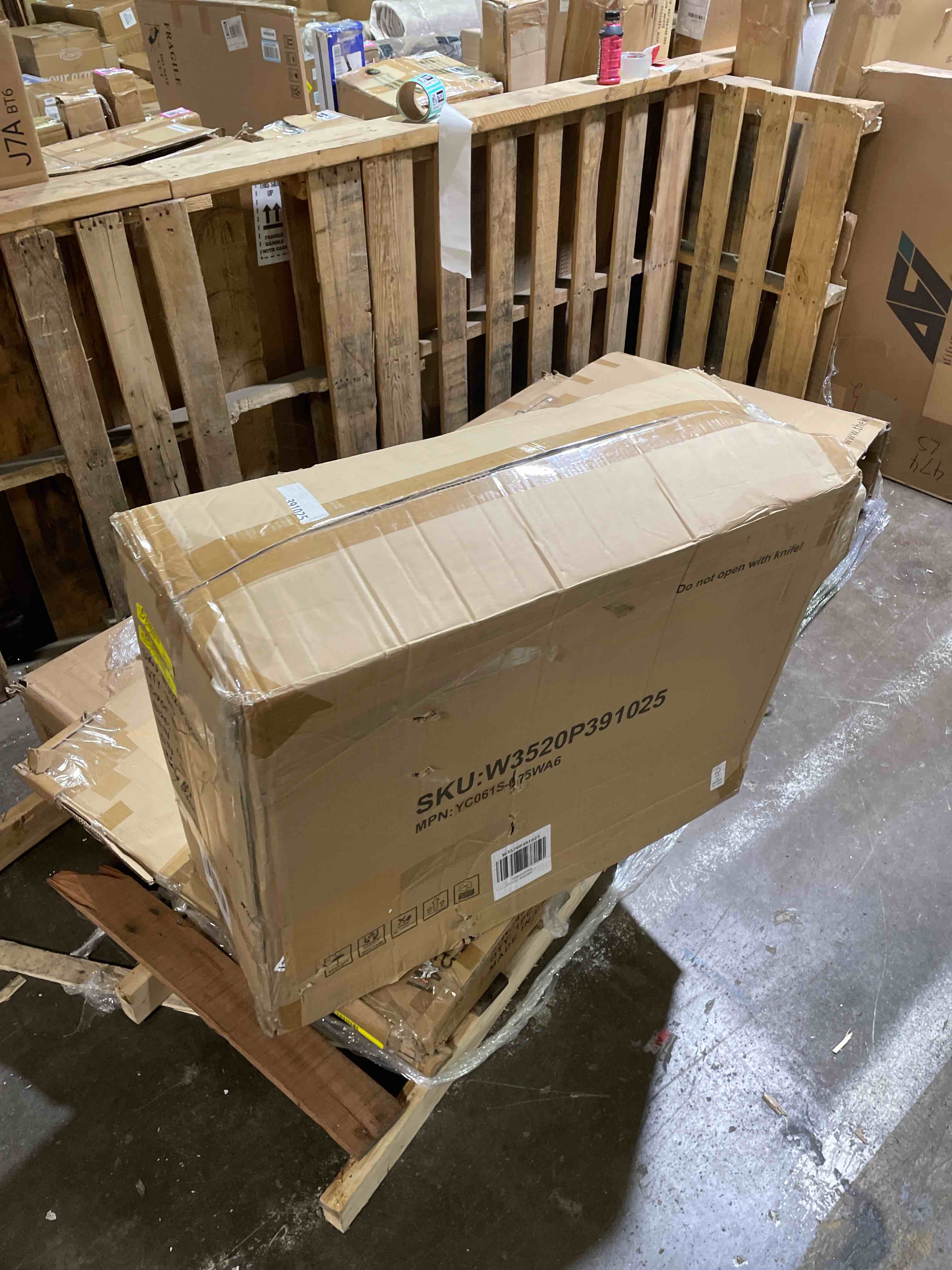Condition photo showing As Is for ebern designs folding wall cabinet with creamic sink– patented 1-minute install (used)