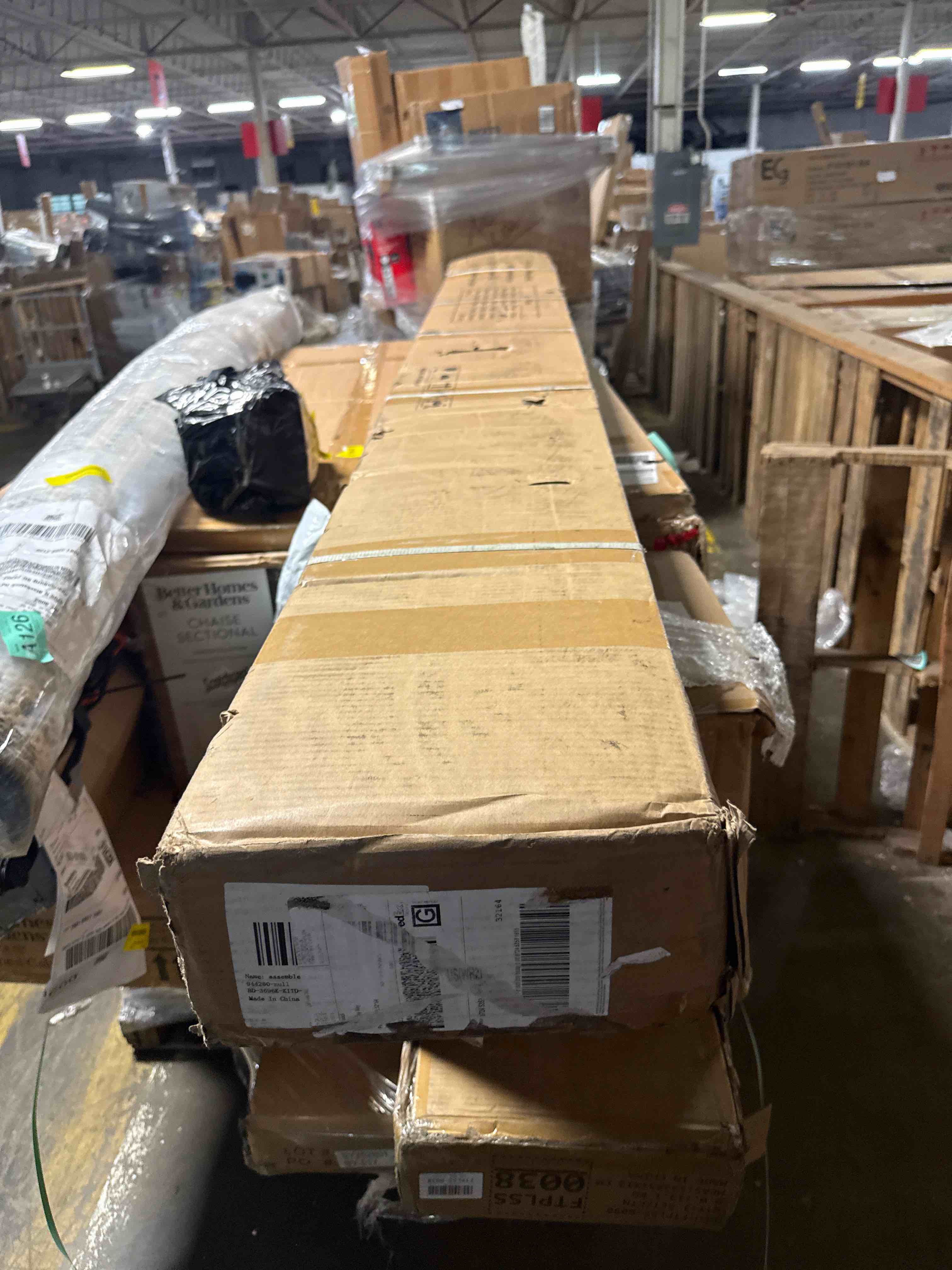 Condition photo showing New/Like New for fredbeck 36in x 96in wood sliding barn door with 6.6ft barn door hardware kit included k shape solid spruce panel sliding door double surfaces need to assembly 36"x96" door + 6.6' track kit wood color