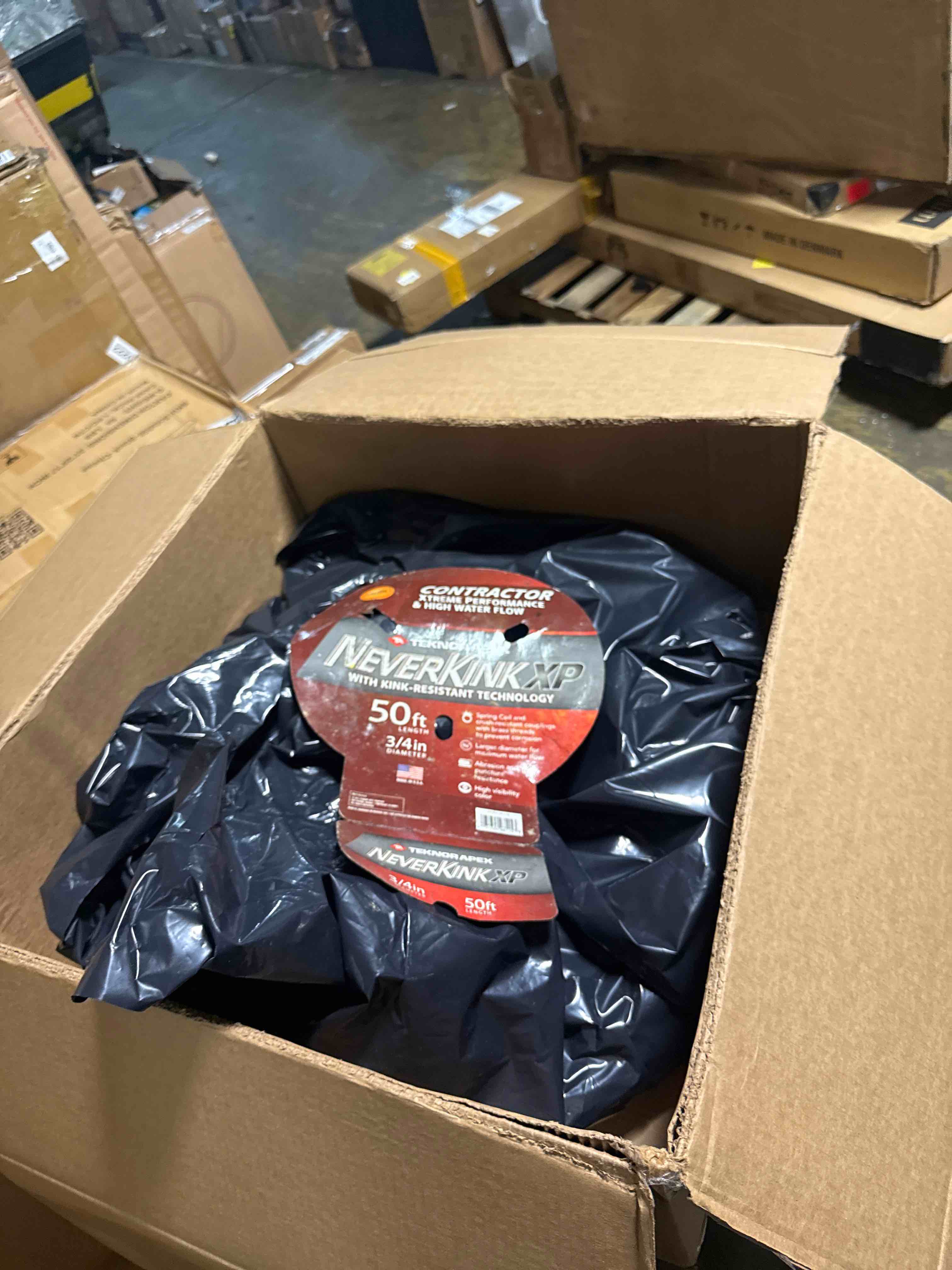 Condition photo showing As Is for neverkink xp teknor apex 3/4-in x 50-ft contractor-duty kink free vinyl red coiled hose