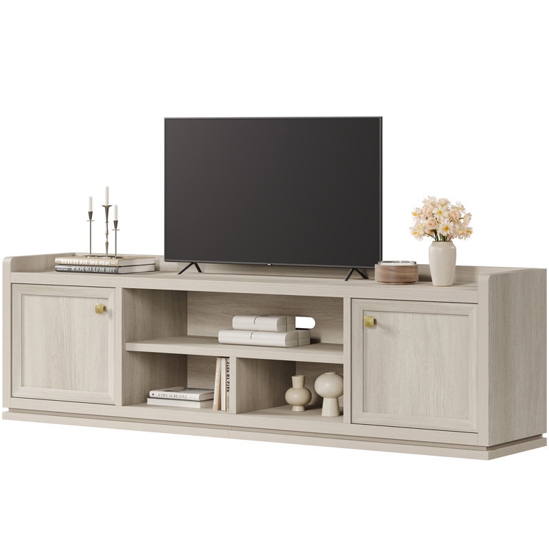 Latitude Run Modern Tv Stand With Storage And Shelves, Entertainment Console To Fit 50'' - 75'' Tvs
