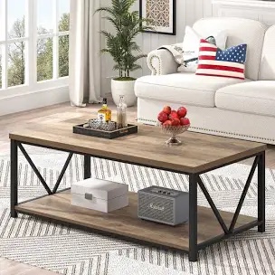 Hulste rectangular coffee table with open storage