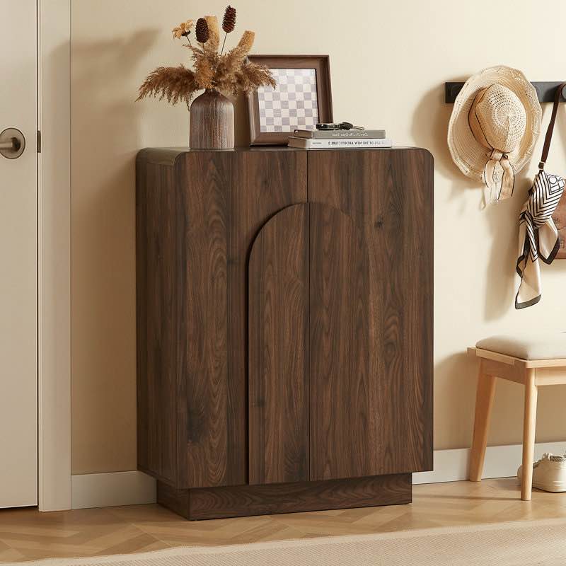 5 - Tier 20 Pairs Shoe Cabinet With Doors And Adjustable Shelves For5 - Tier 20 Pairs Shoe Cabinet With Doors And Adjustable Shelves For