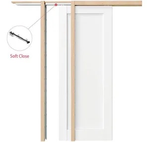 Primed 1-Paneled Sliding Pocket Door 7’x24”