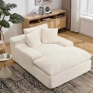 3x7 Ebern Designs Convertible Faux Fur Floor Chaise Lounge