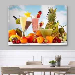 Kitchen Food " Tropical Fruit Smoothies With Strawberry & Orange Ga