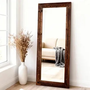 66inch wood framed upright full body mirror 