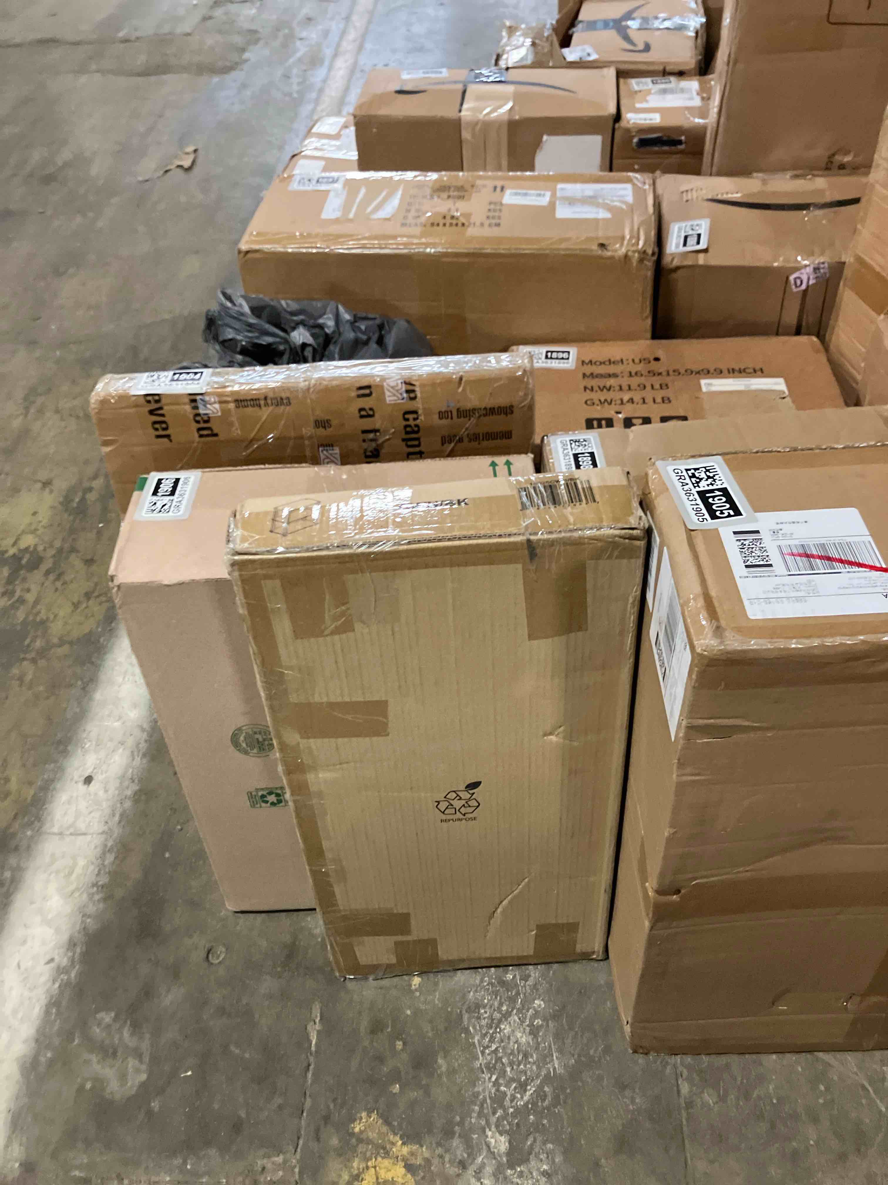 Condition photo showing New/Like New for Furinno Turn-S-Tube 3-Tier Compact Multipurpose Shelf Display Rack with Square Tube, Columbia Walnut/Black