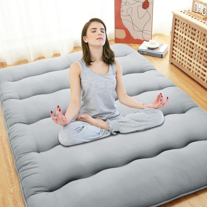 Japanese Futon Mattress, Foldable Floor Sleeping Bed, Tatami Mat 