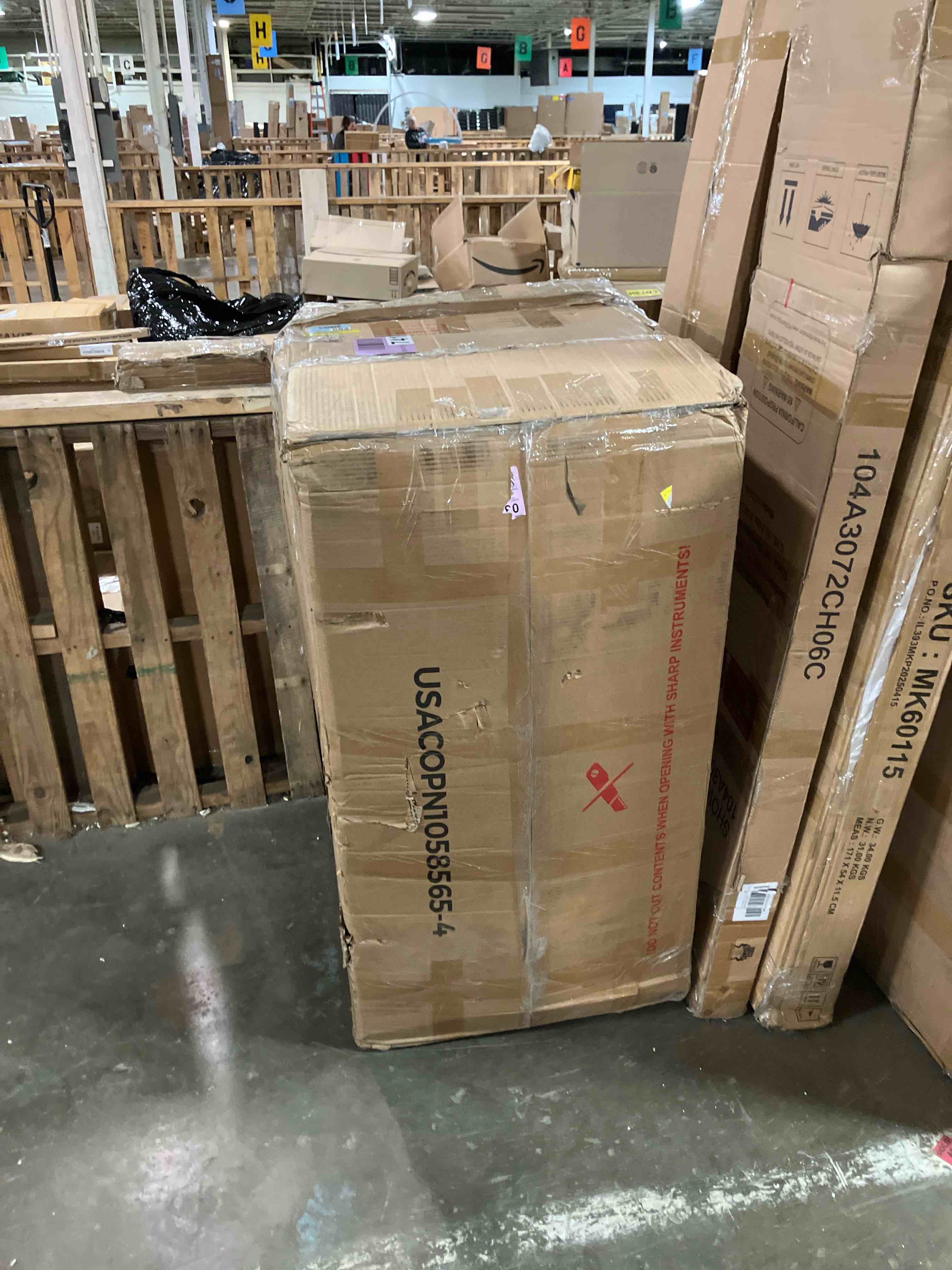 Condition photo showing As Is for 80'' Upholstered Sleeper Sofa, Pull Out Bed With Storage Chaise For Living Room Bedroom Apartment (incomplete) (Box 1 of 2 only)