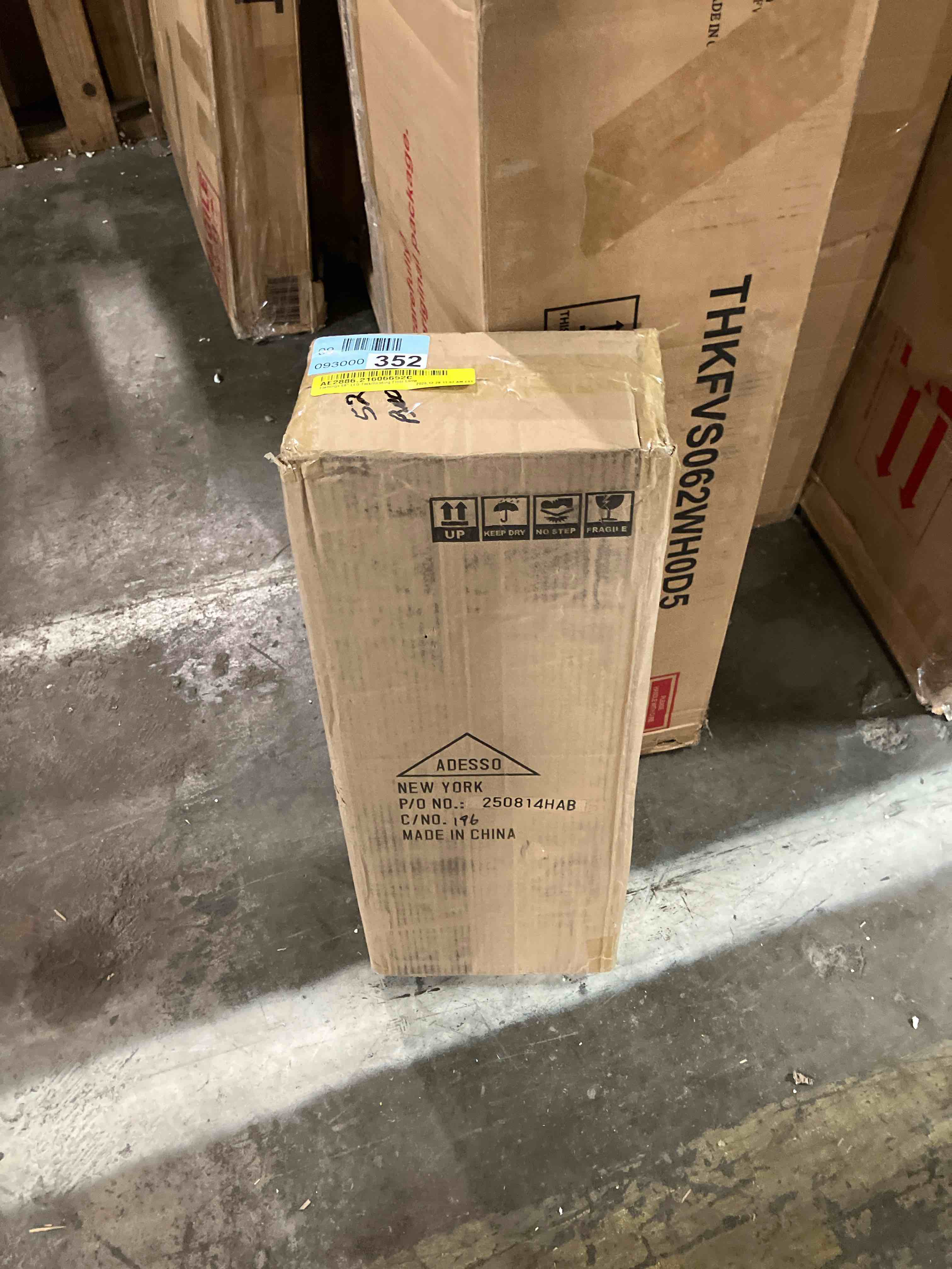 Condition photo showing New/Like New for 58" x 63" 3-way Collette Floor Lamp (Includes LED Light Bulb) Steel - Adesso: Modern Touch Sensor, ETL Listed