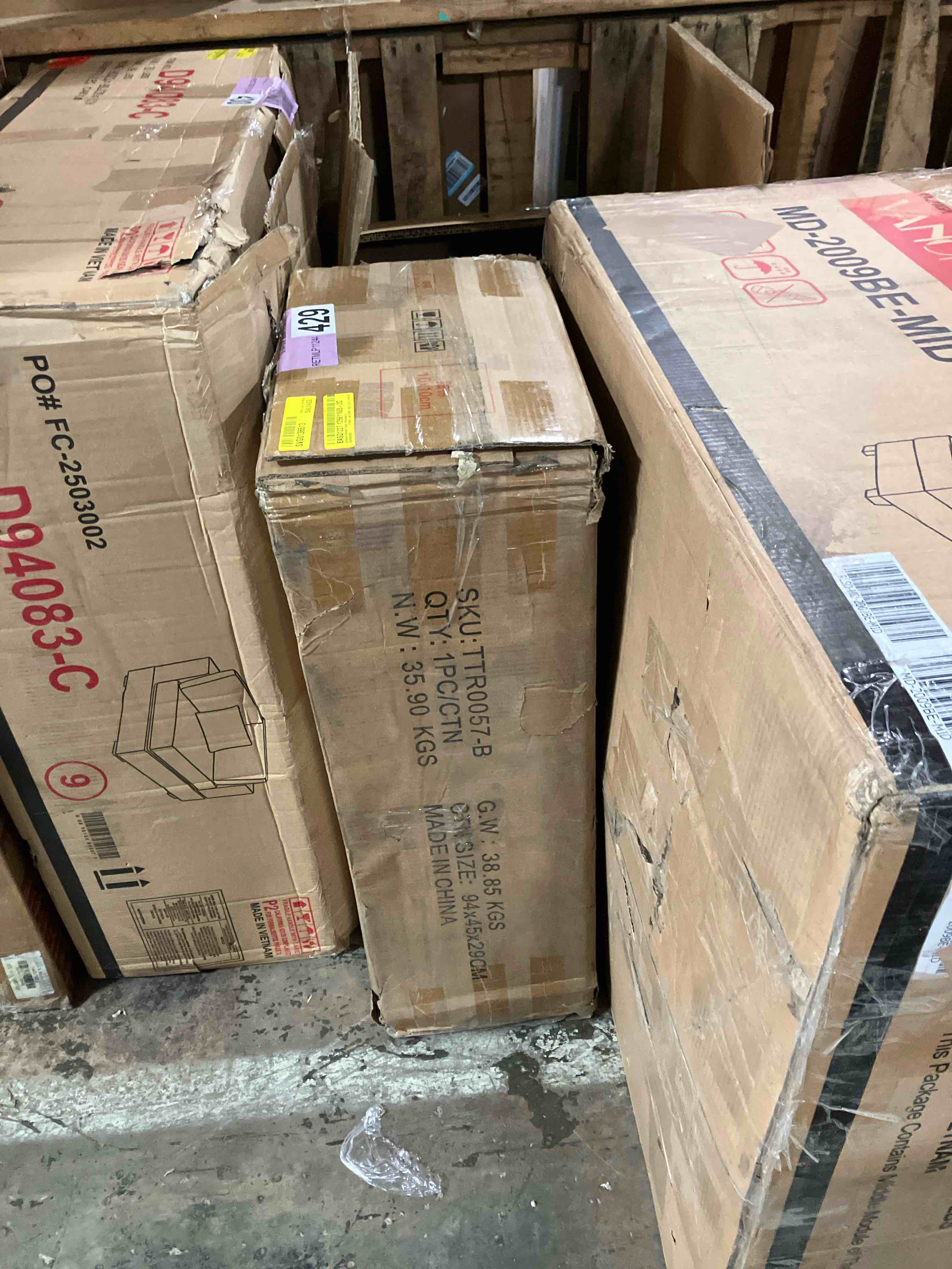 Condition photo showing As Is for Armoire Bedroom Island Wardrobe Closet Island with 8 Drawers & Glass Tabletop, Walk in Closet Island with Drawers, Island Dresser with Display Shelf, for Bedroom White 47.2”W x 23.6”W x 31.5”H (Missing pieces)