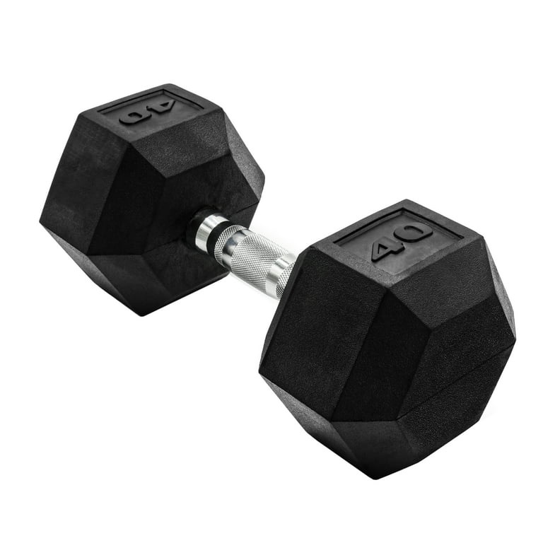 CAP Barbell, 40lb Rubber Hex Dumbbell, Single