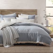 dkny pure recycled cotton colorblock comforter set queen