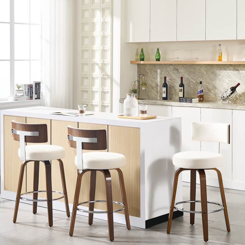 Swivel Upholstered Counter & Bar Stool (2 boxes)