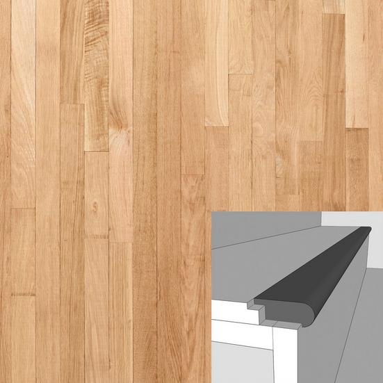 SOLID WOOD 901 5/8IN. X 94IN. FLUSH STAIRNOSE