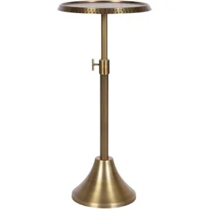 Kate and Laurel Sanzo Adjustable Metal Drink Table - 11x11x30 - Gold