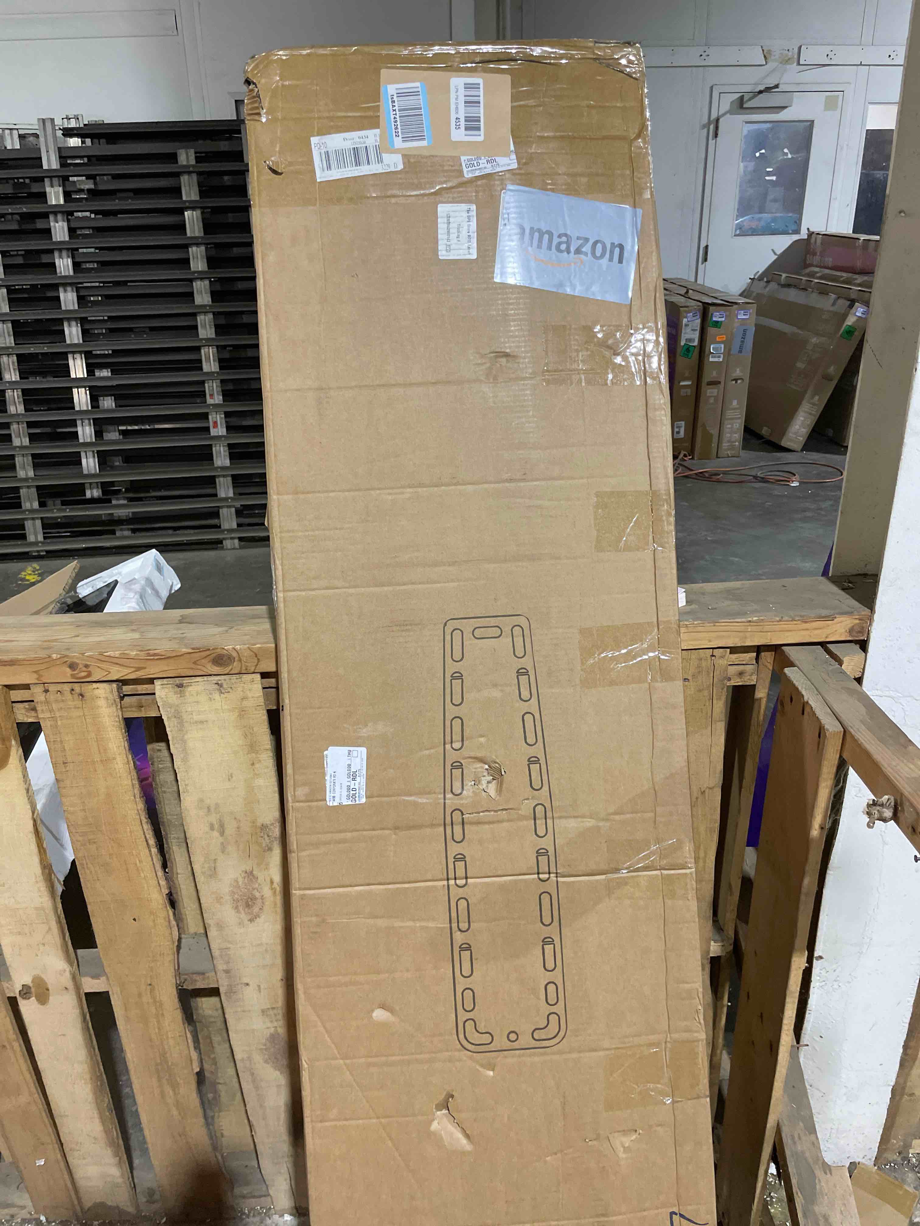 Condition photo showing Good Condition for Jenaai 72.83 x 17.72 x 2.5 Inch Spine Board Stretcher with Backboard Straps, Backboard Immobilization Portable Spine Stretcher Plastics Lightweight Base Board (Orange)