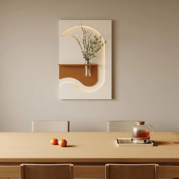 orren ellis artistic wall decor shelf with ambient light