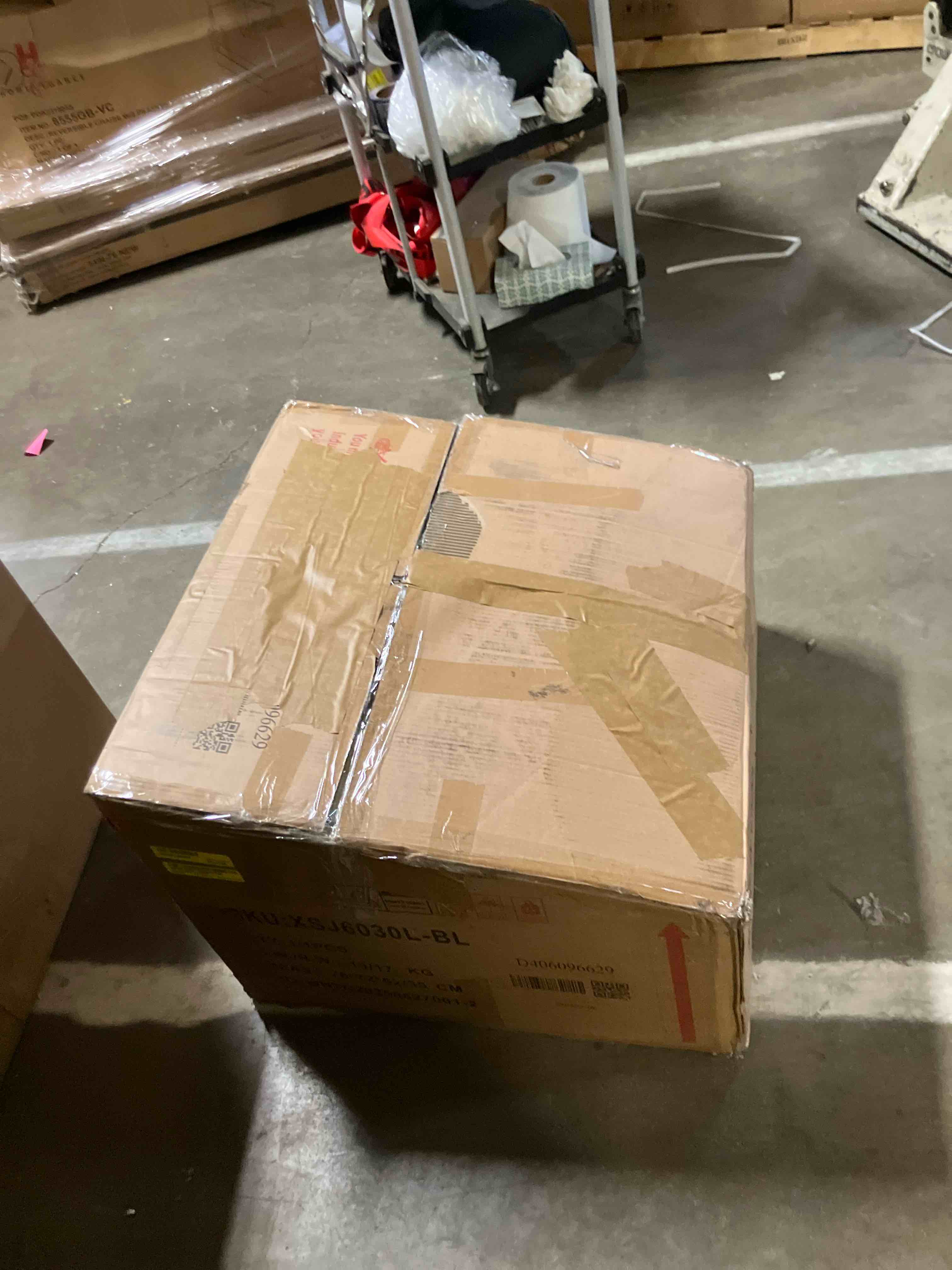 Condition photo showing New/Like New for Finsted Upholstered Swivel Barrel Chair with Skirt