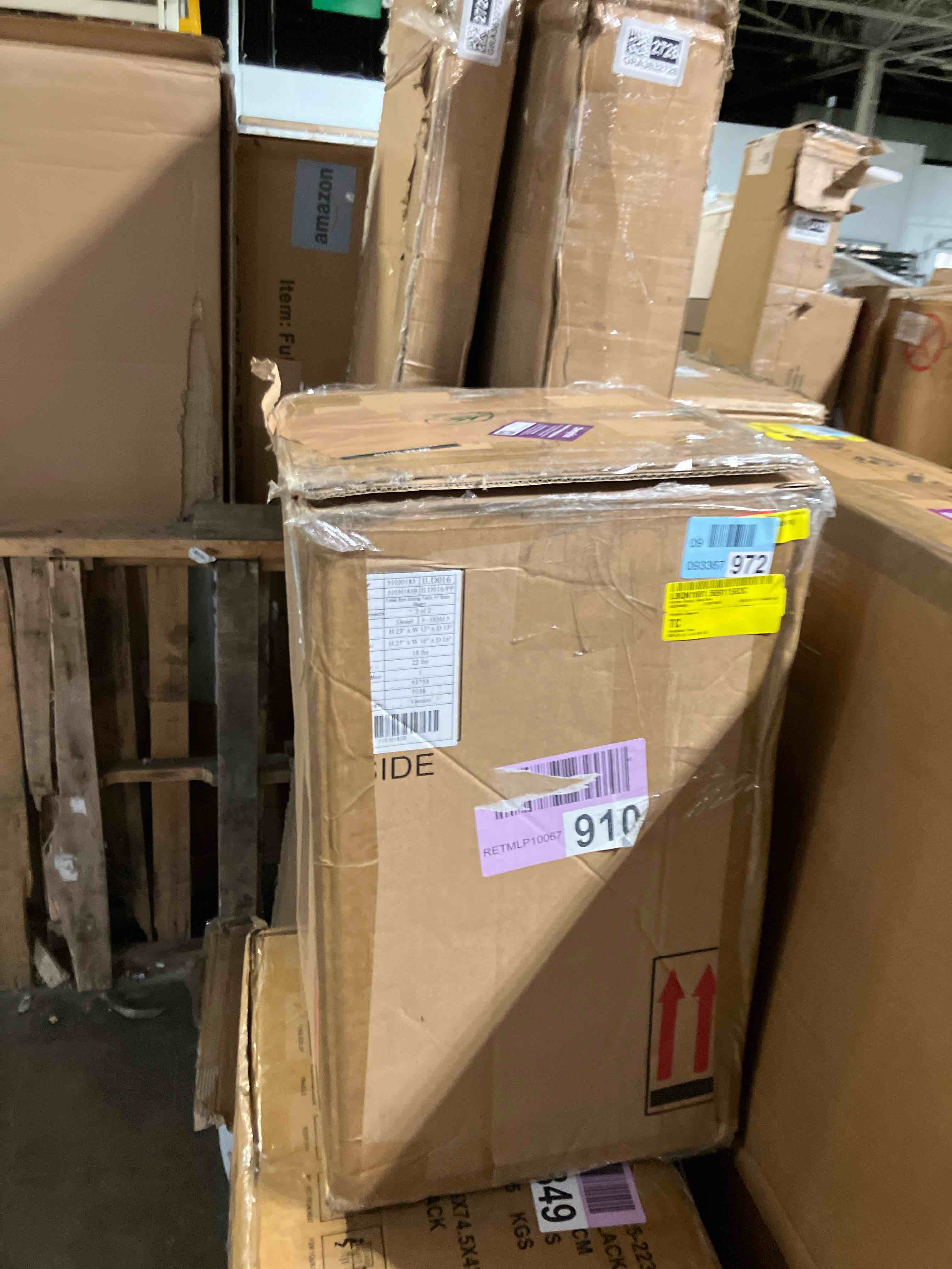 Condition photo showing As Is for Kinston Solid Wood Pedestal Dining Table (Table leg only)