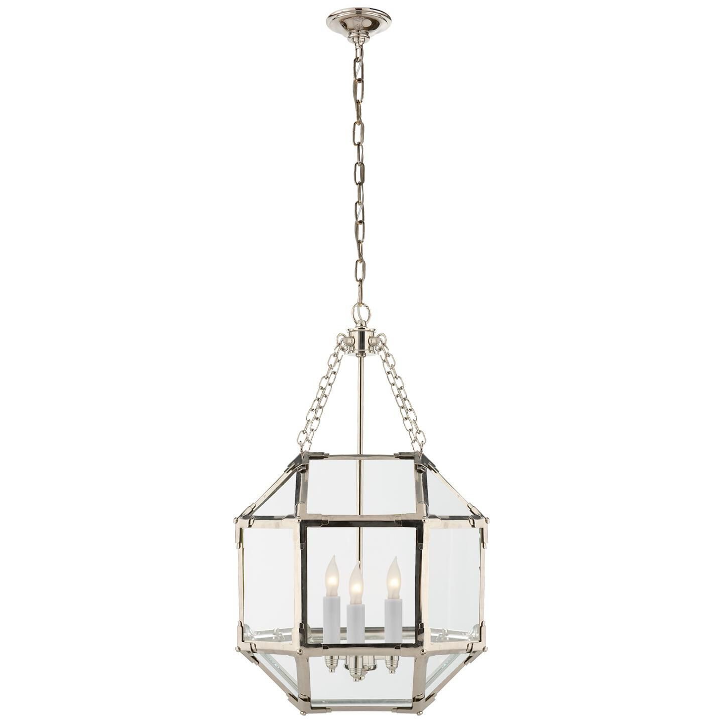 Suzanne Kasler Morris 13 Inch Cage Pendant by Visual Comfort Signature Collection (Glass plates to chandelier only)